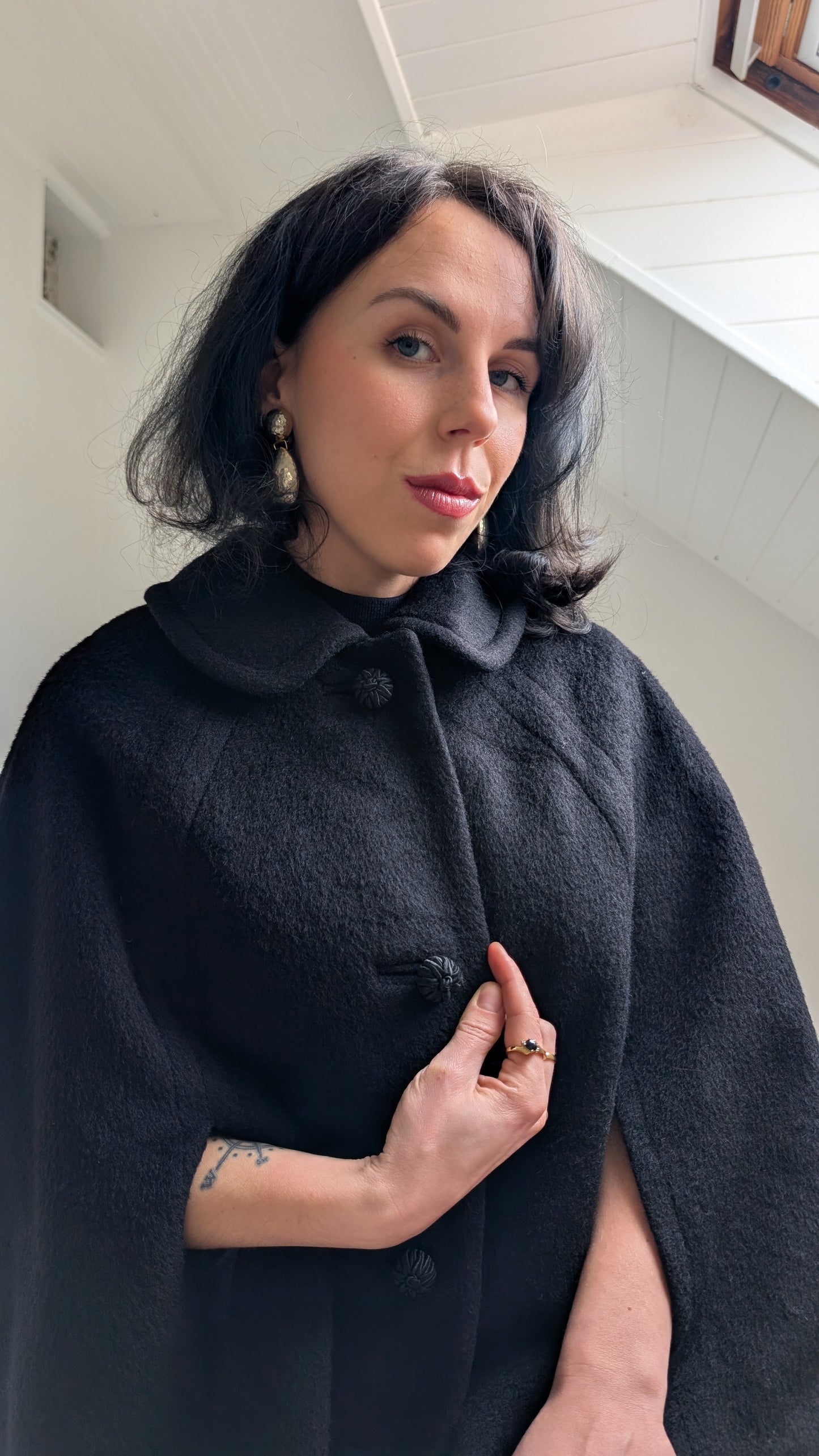 Cape 1960 laine et mohair taille unique