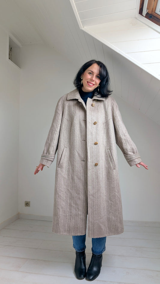 Manteau 80s laine lama T40-42