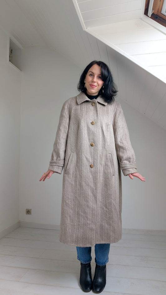 Manteau 80s laine lama T40-42