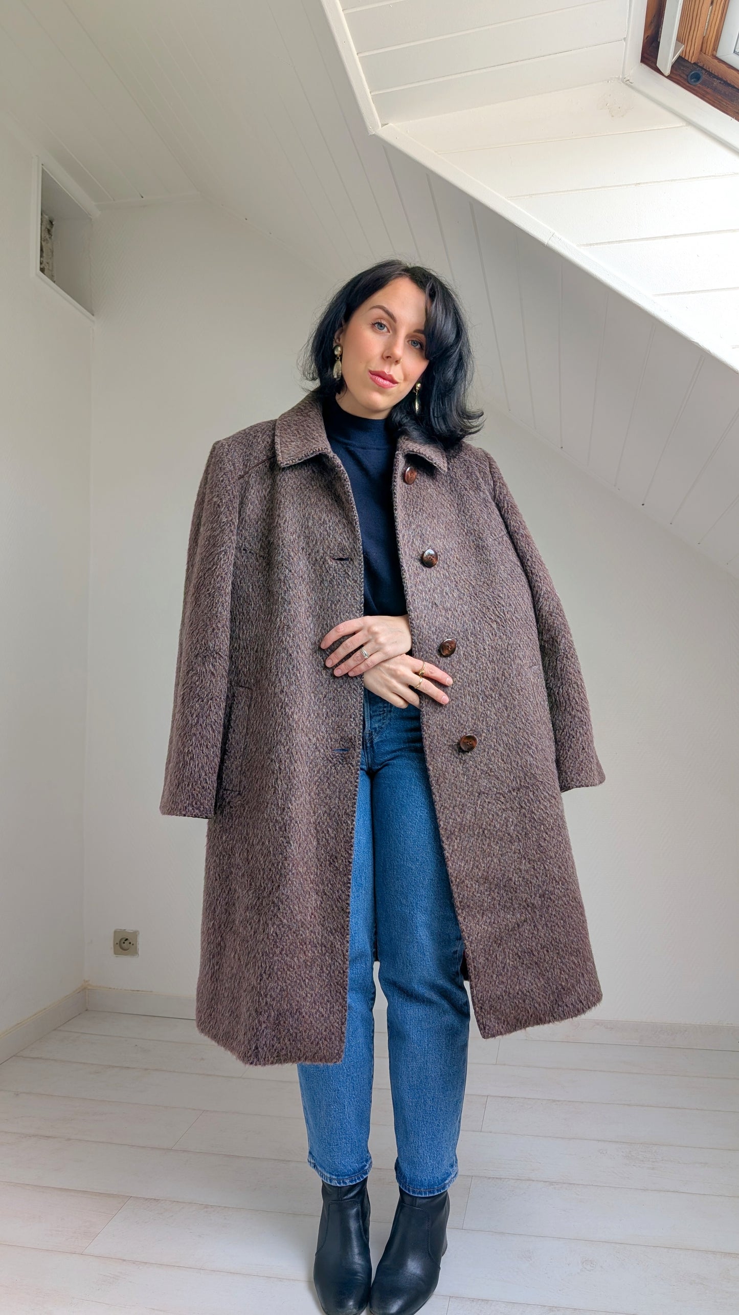 Manteau pure laine lama T40-42