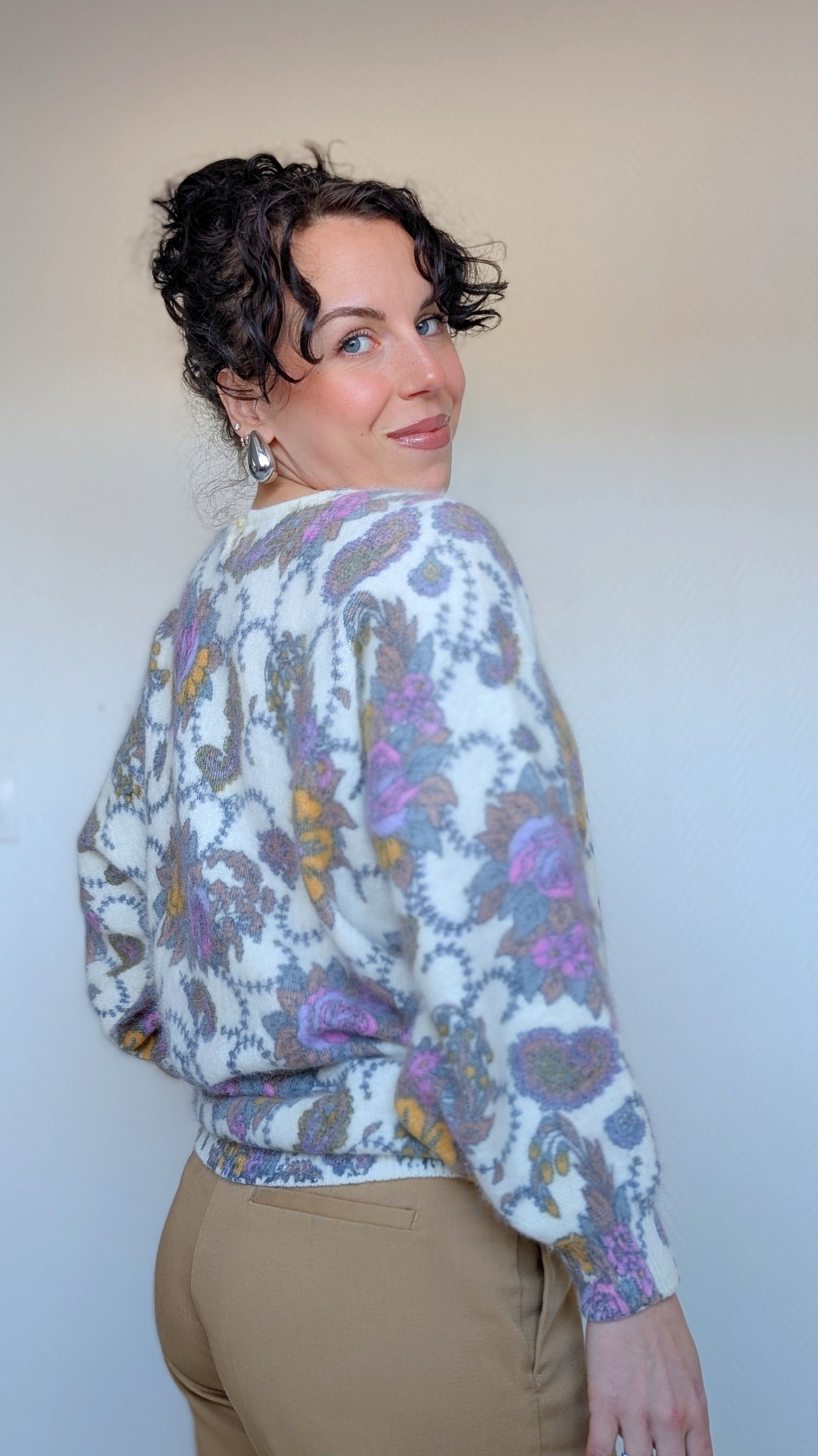 Pull laine et angora 80s taille du 34 au 42