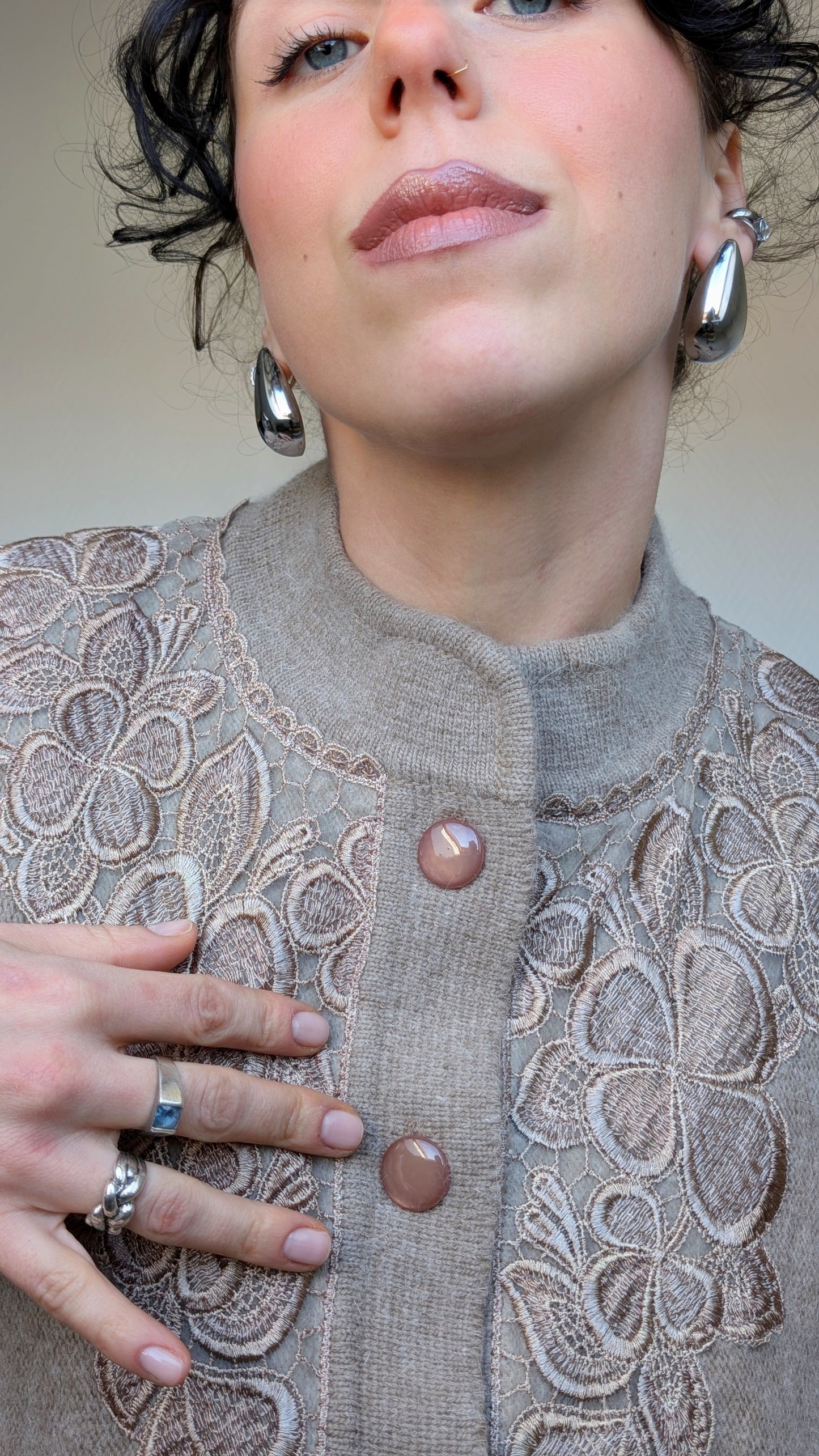 Cardigan laine et angora T40-42-44