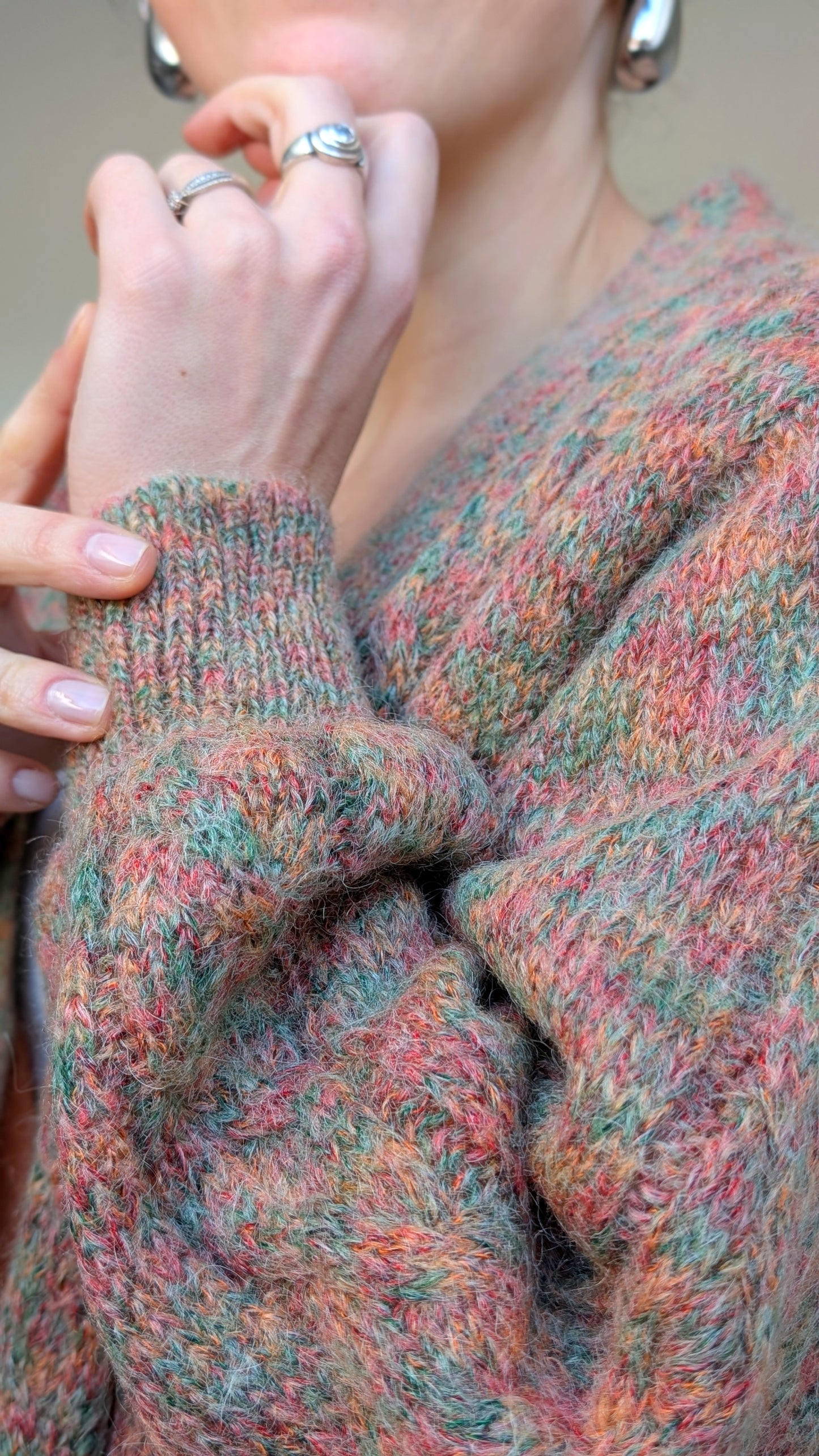 Cardigan laine et mohair 80s T40-42