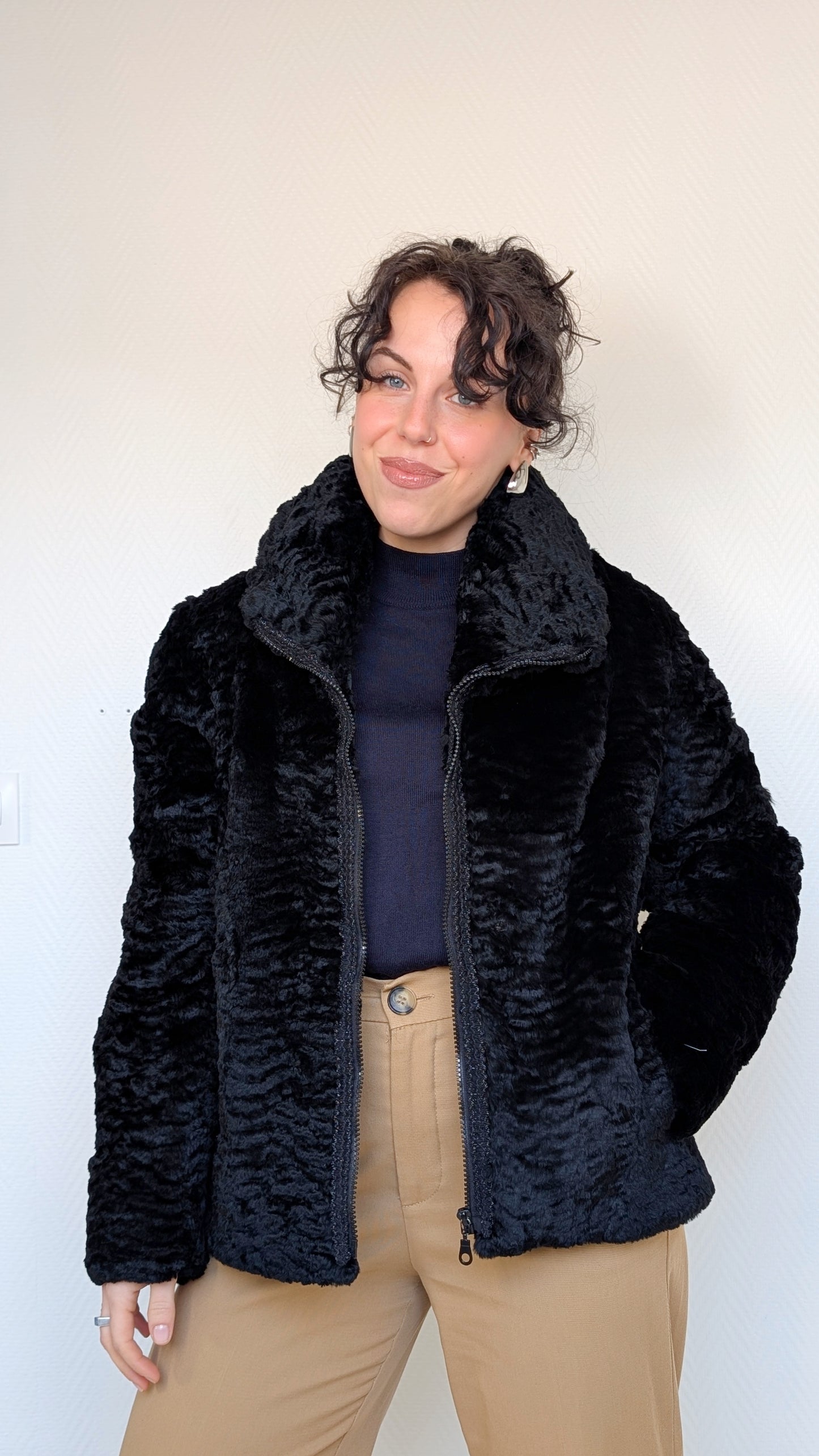 Blouson fourrure 70s T38-40