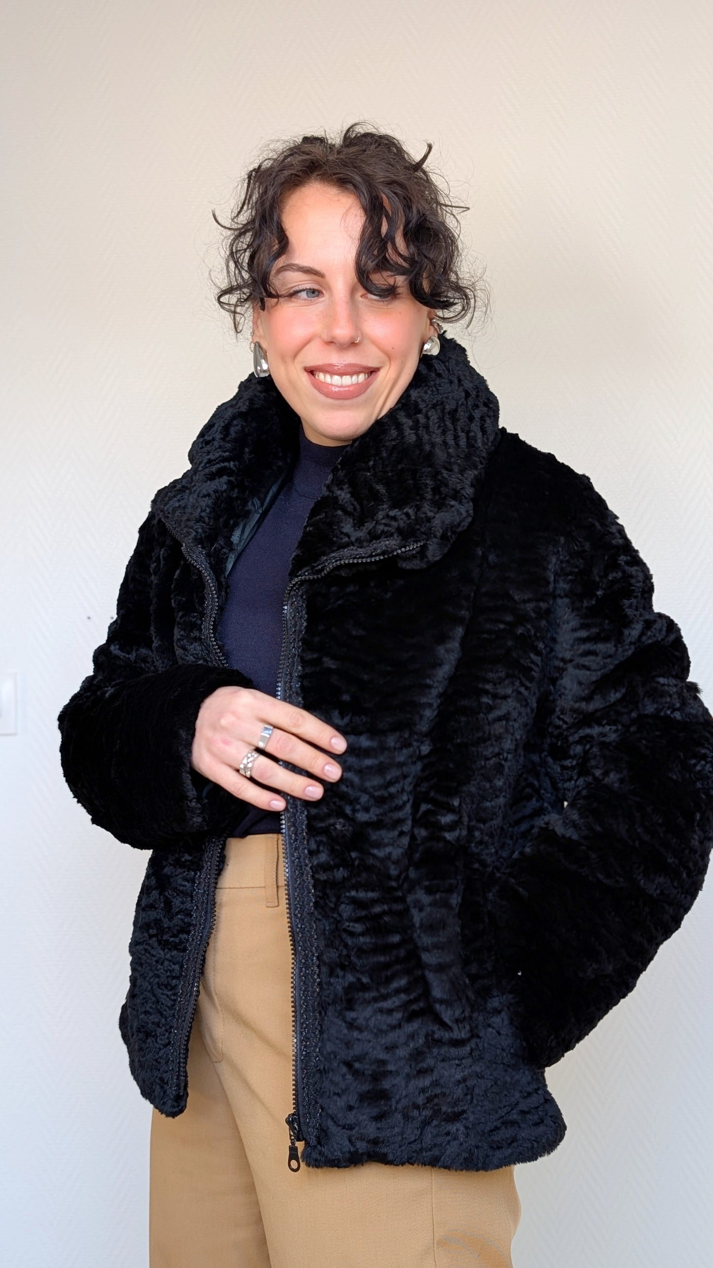 Blouson fourrure 70s T38-40