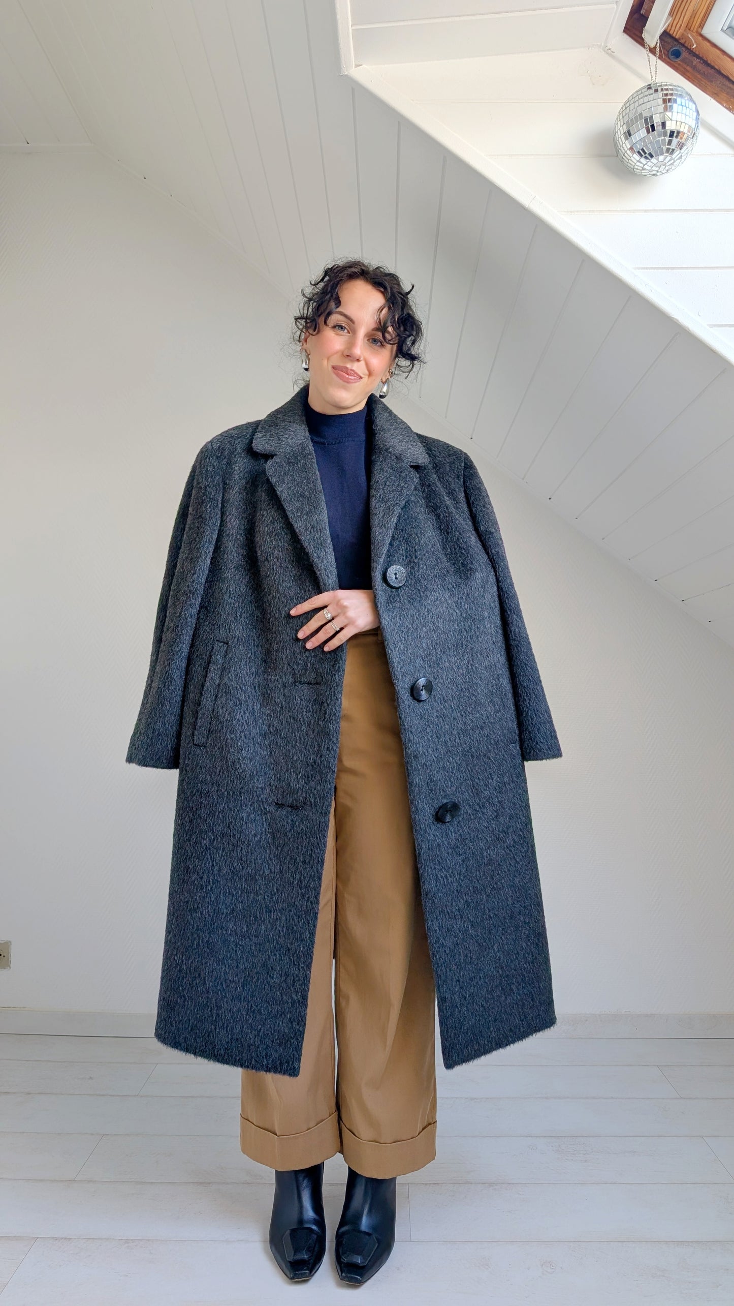 Manteau 60s laine et mohair T40-42