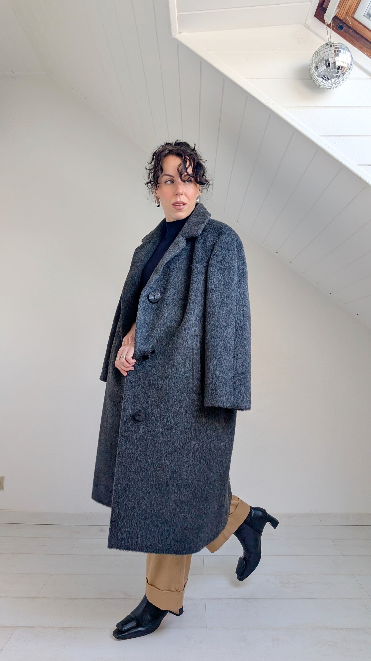 Manteau 60s laine et mohair T40-42