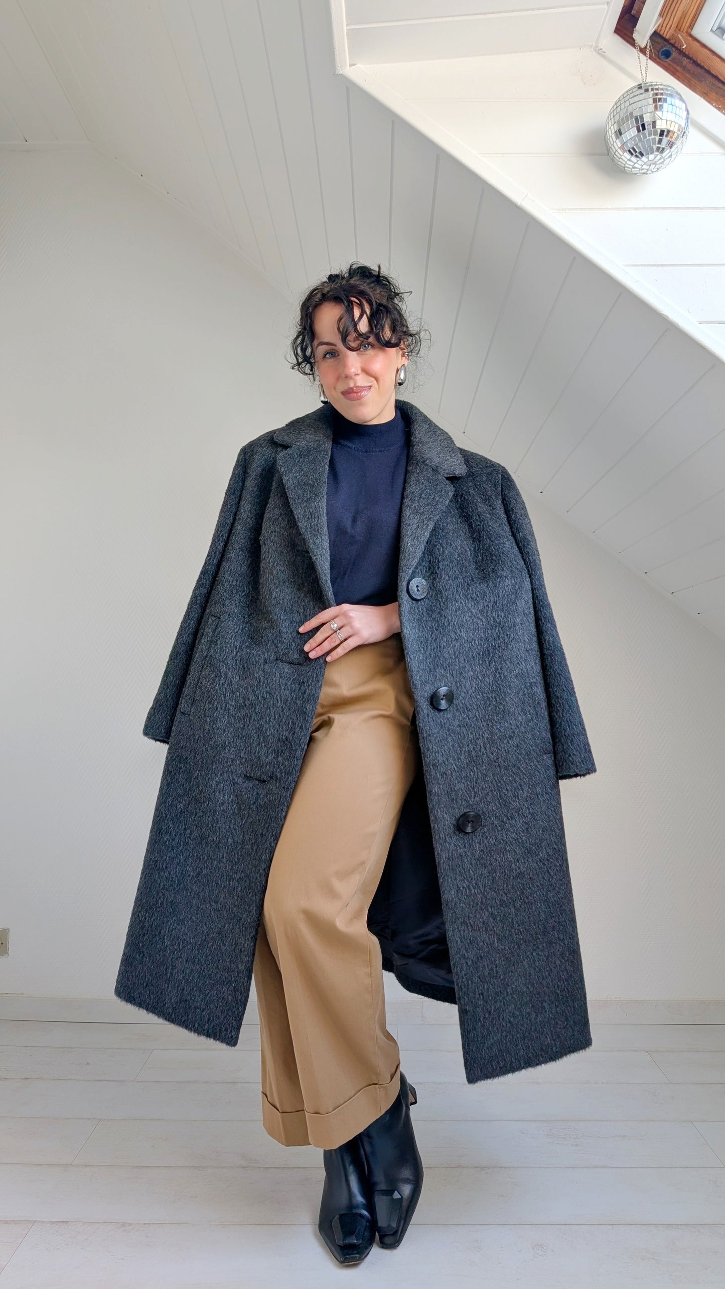 Manteau 60s laine et mohair T40-42