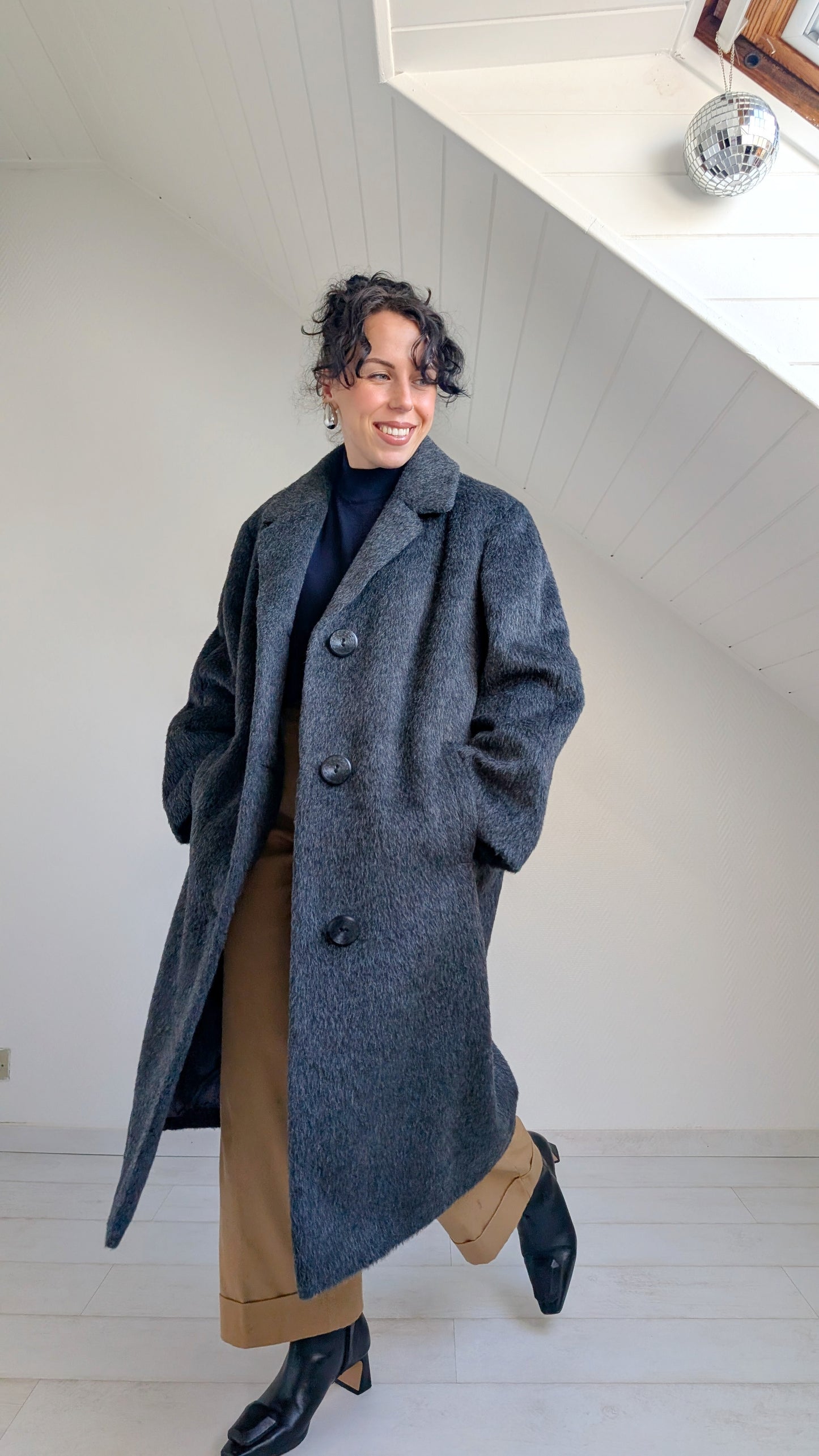 Manteau 60s laine et mohair T40-42