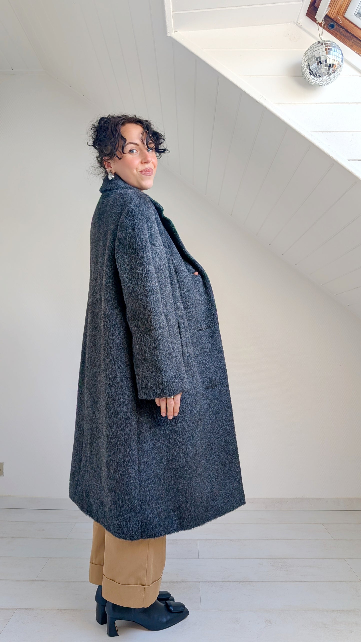 Manteau 60s laine et mohair T40-42