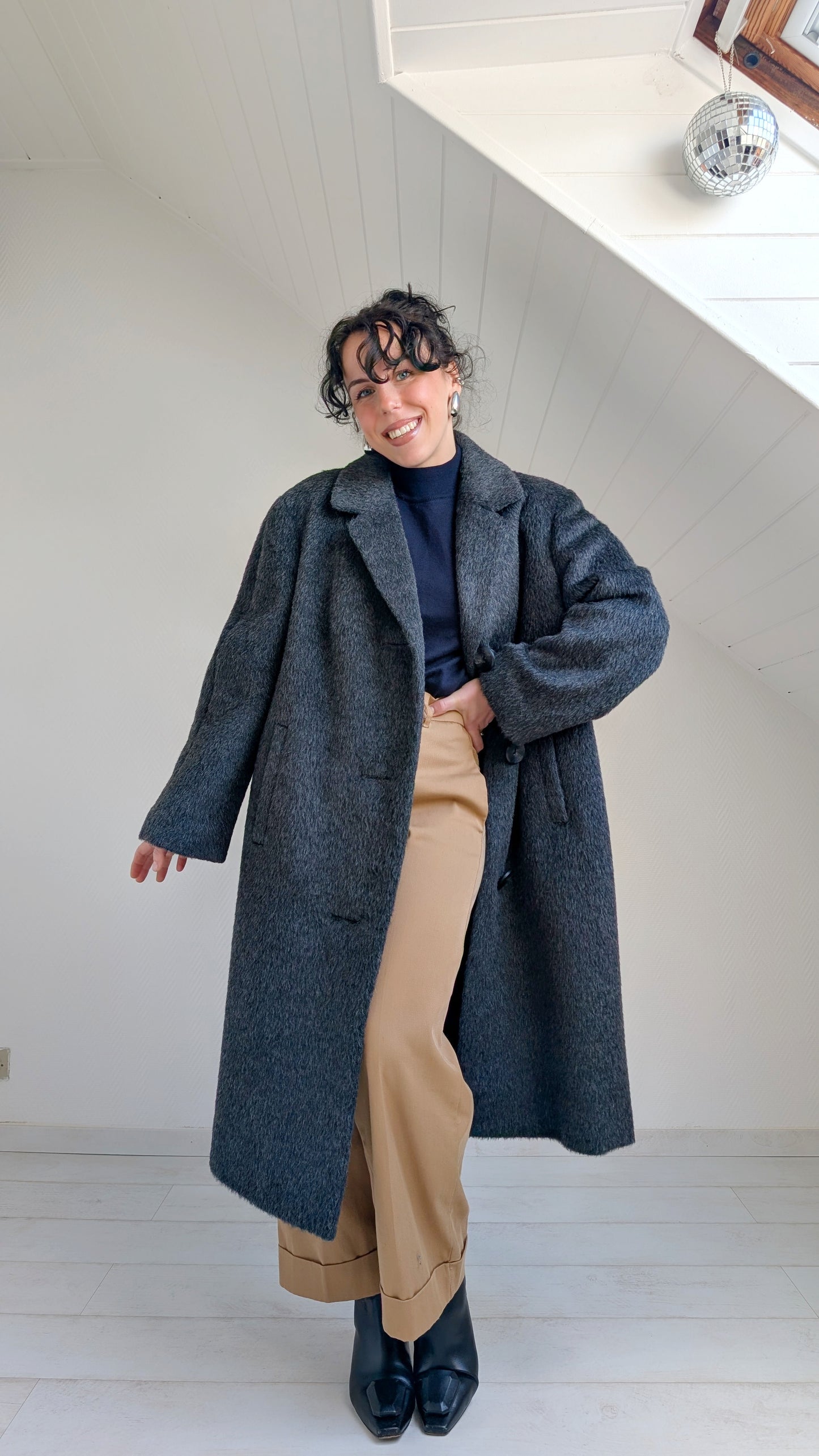 Manteau 60s laine et mohair T40-42