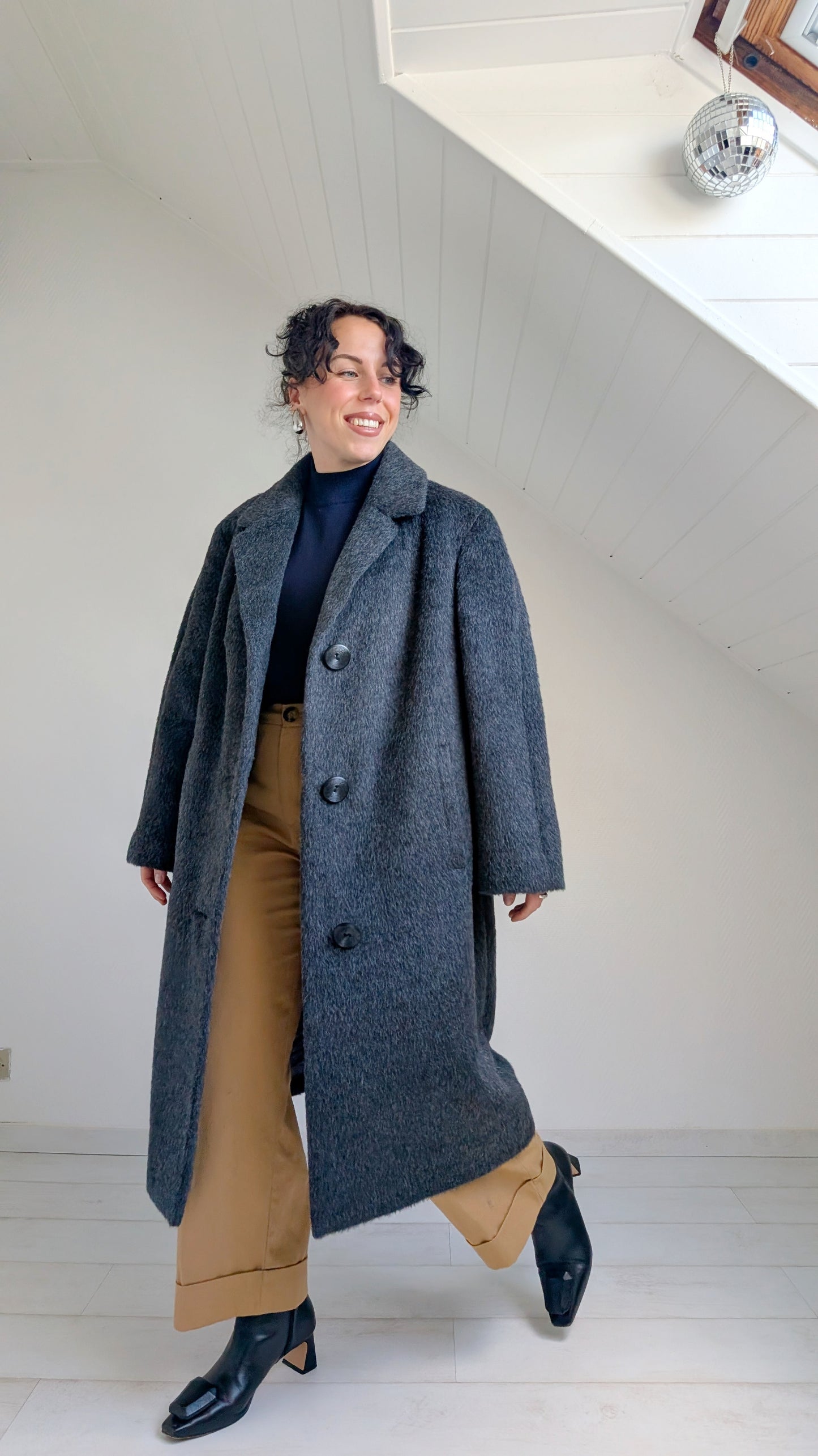 Manteau 60s laine et mohair T40-42