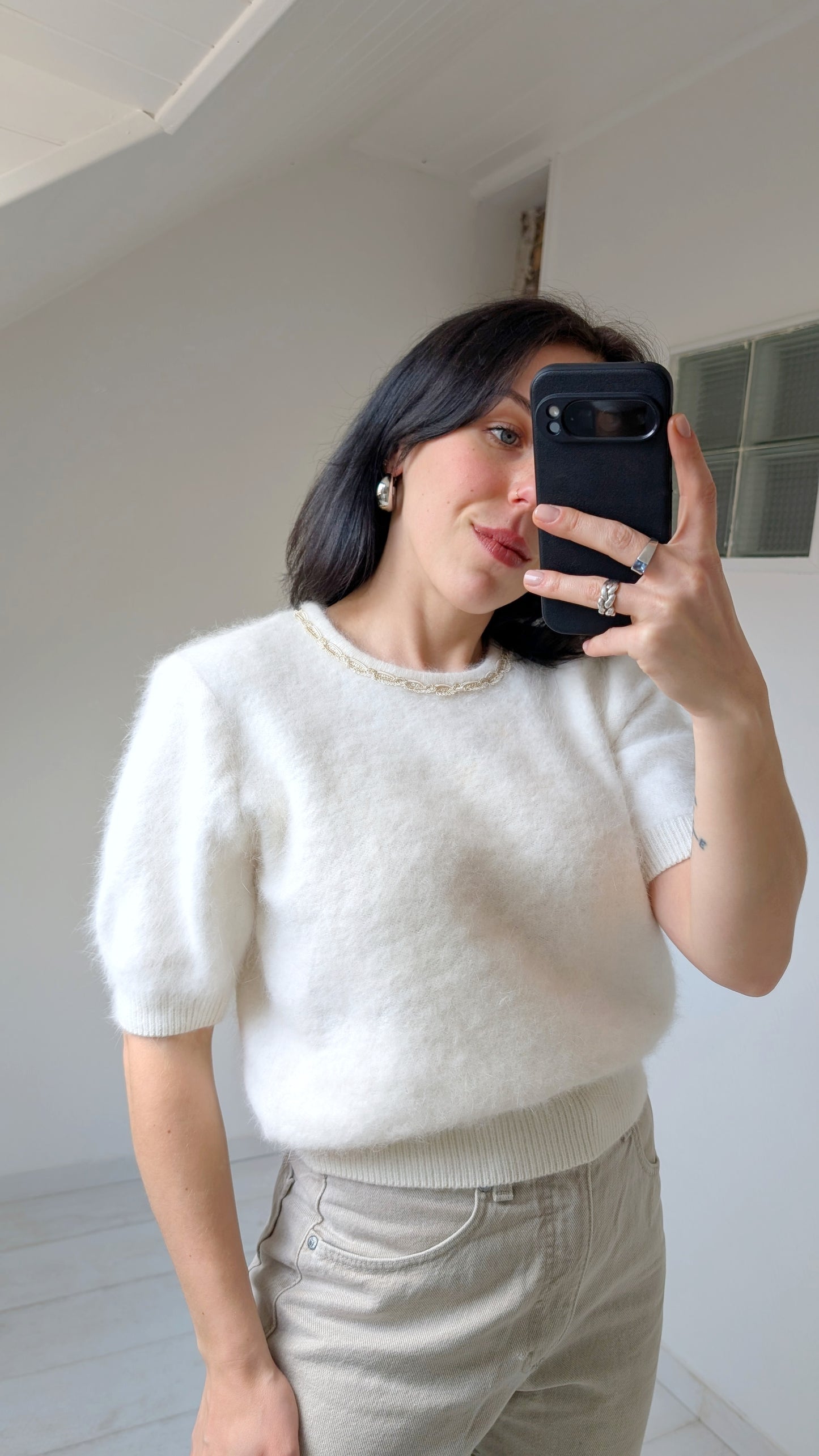 Haut en angora 80s T36