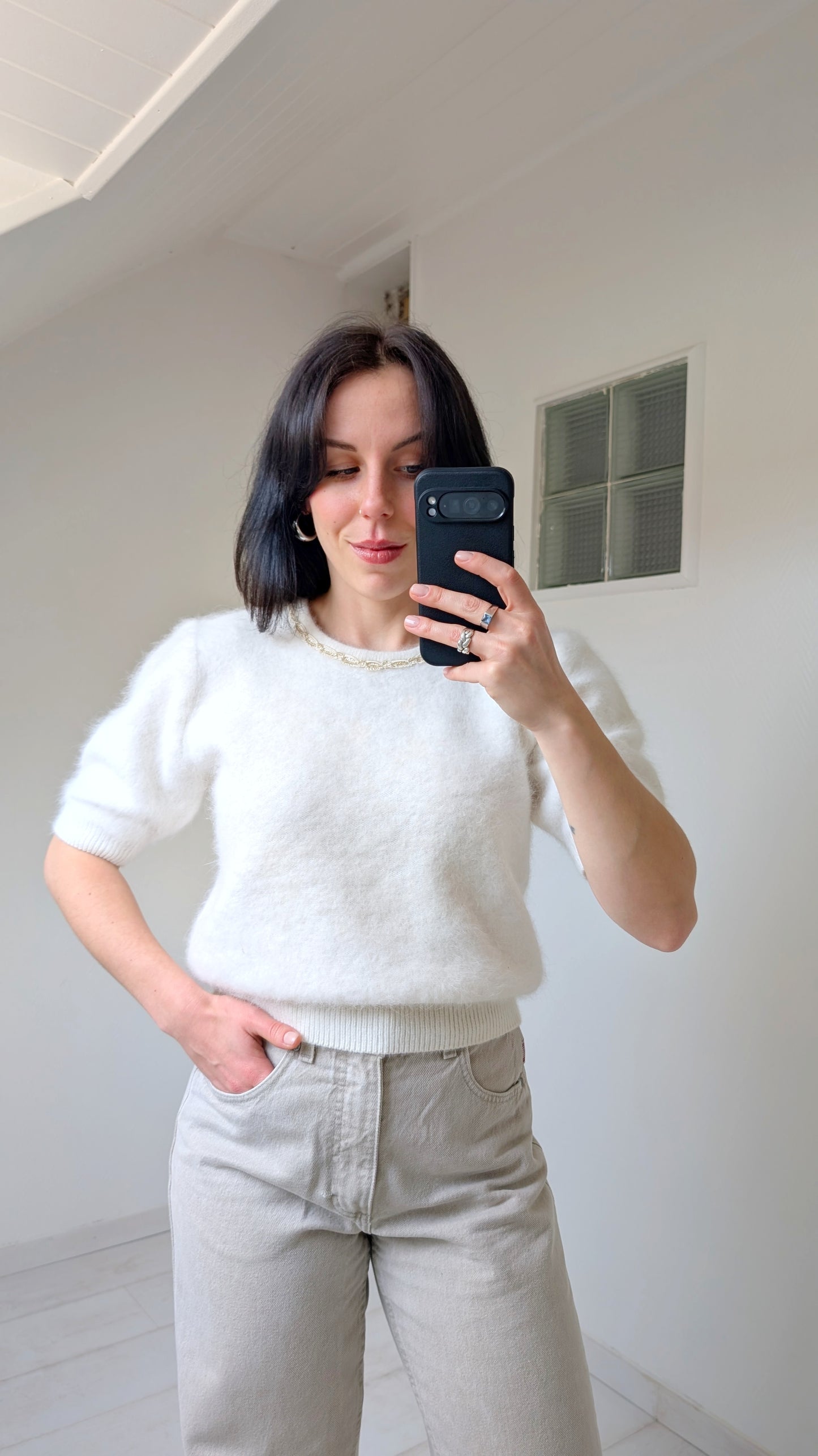 Haut en angora 80s T36