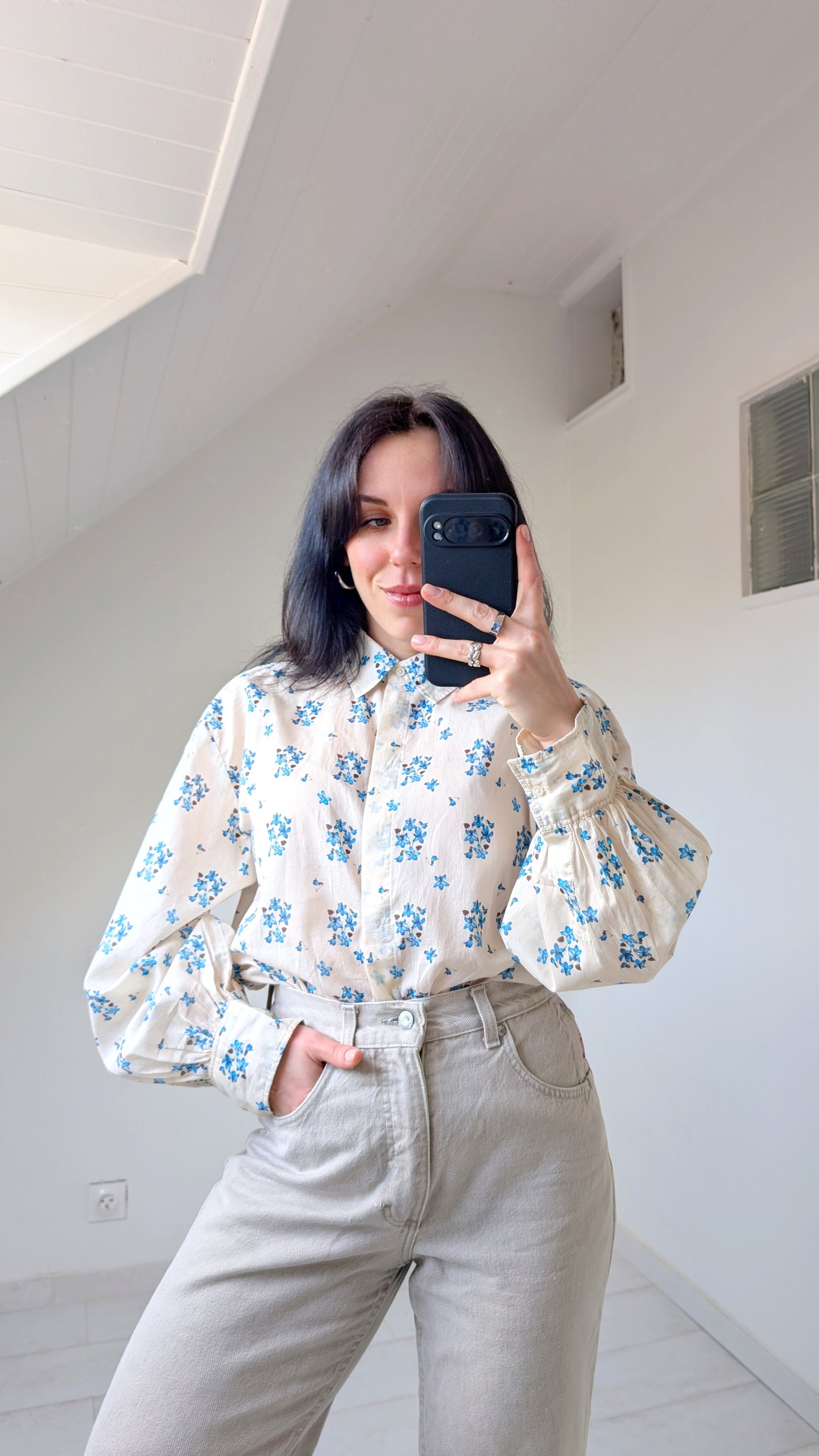 Chemise fleurie coton T38-40