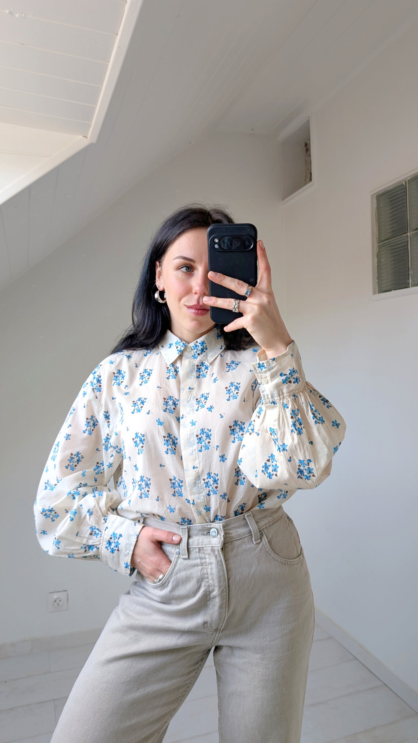 Chemise fleurie coton T38-40