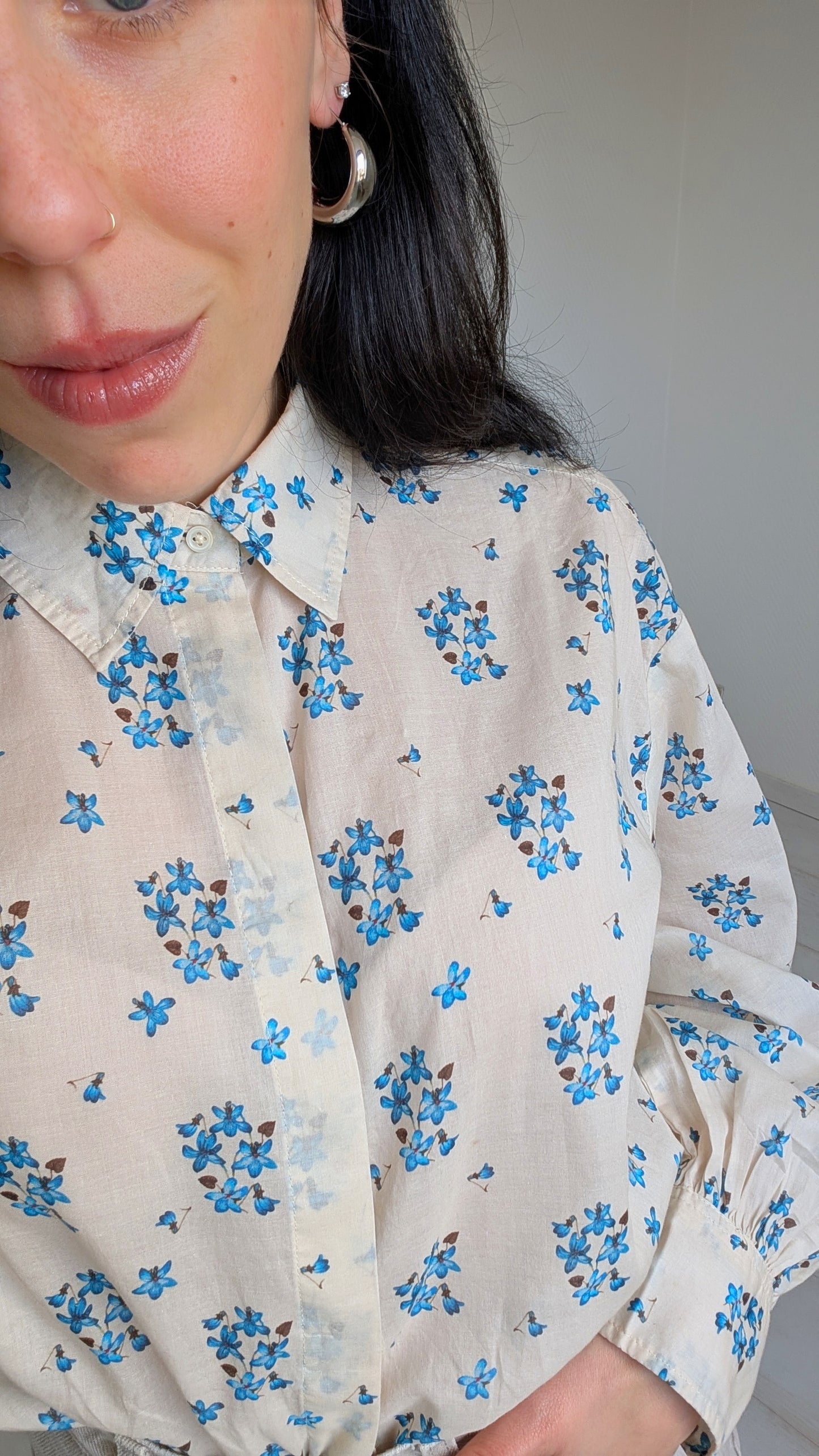 Chemise fleurie coton T38-40