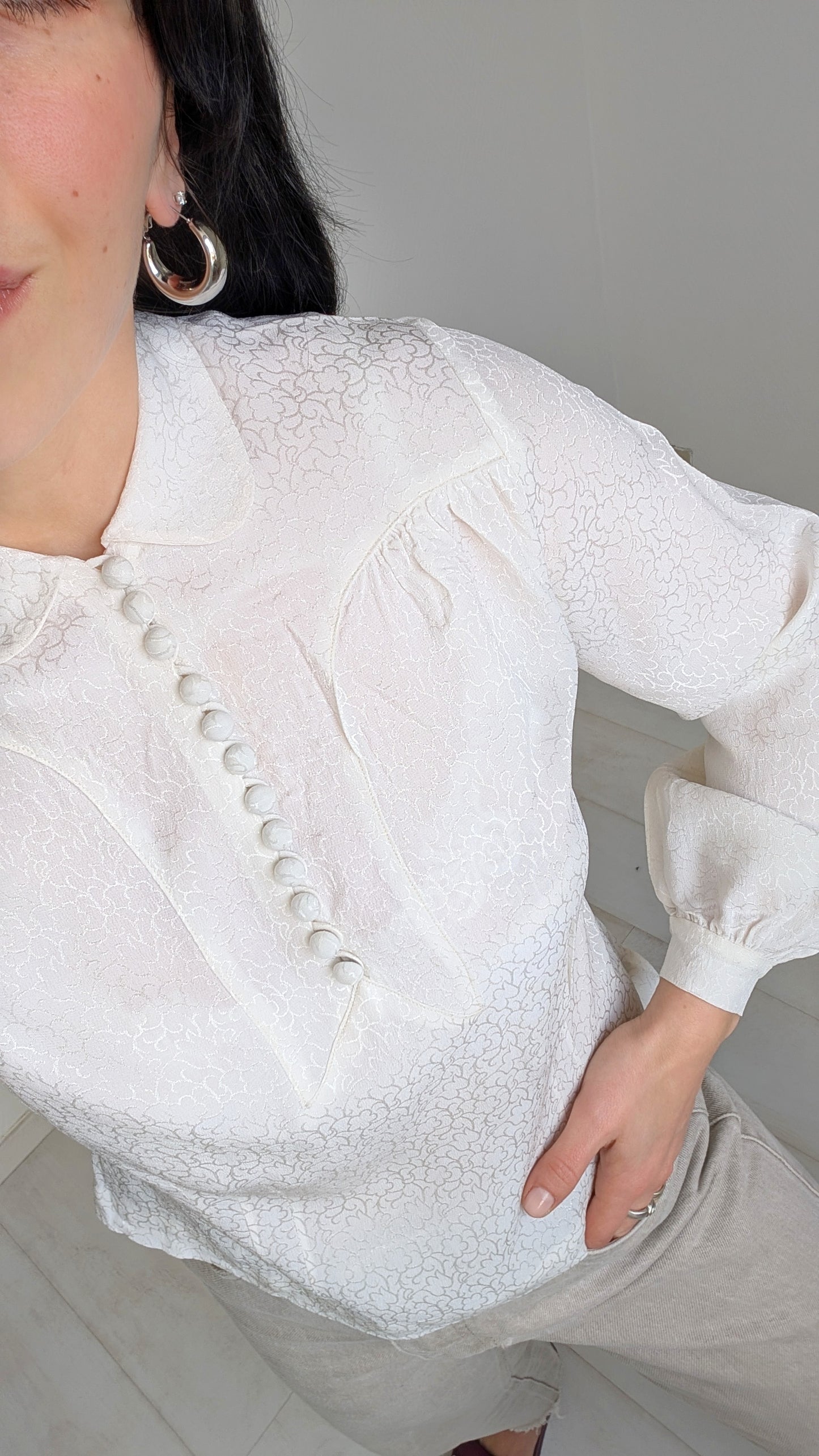 Blouse soie 40s T36