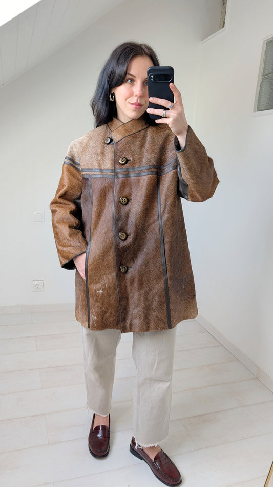 Veste fourrure poulain 80s T40