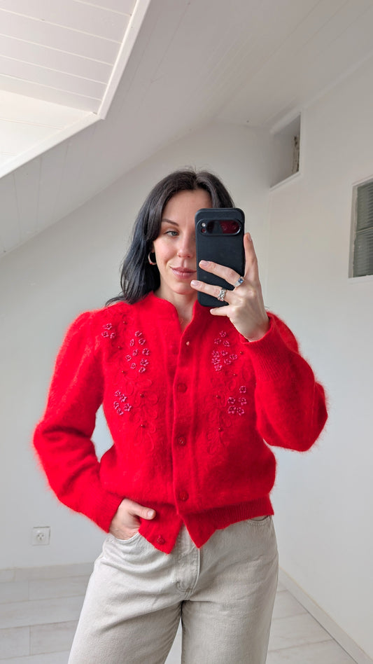 Cardigan angora 80s T36-38