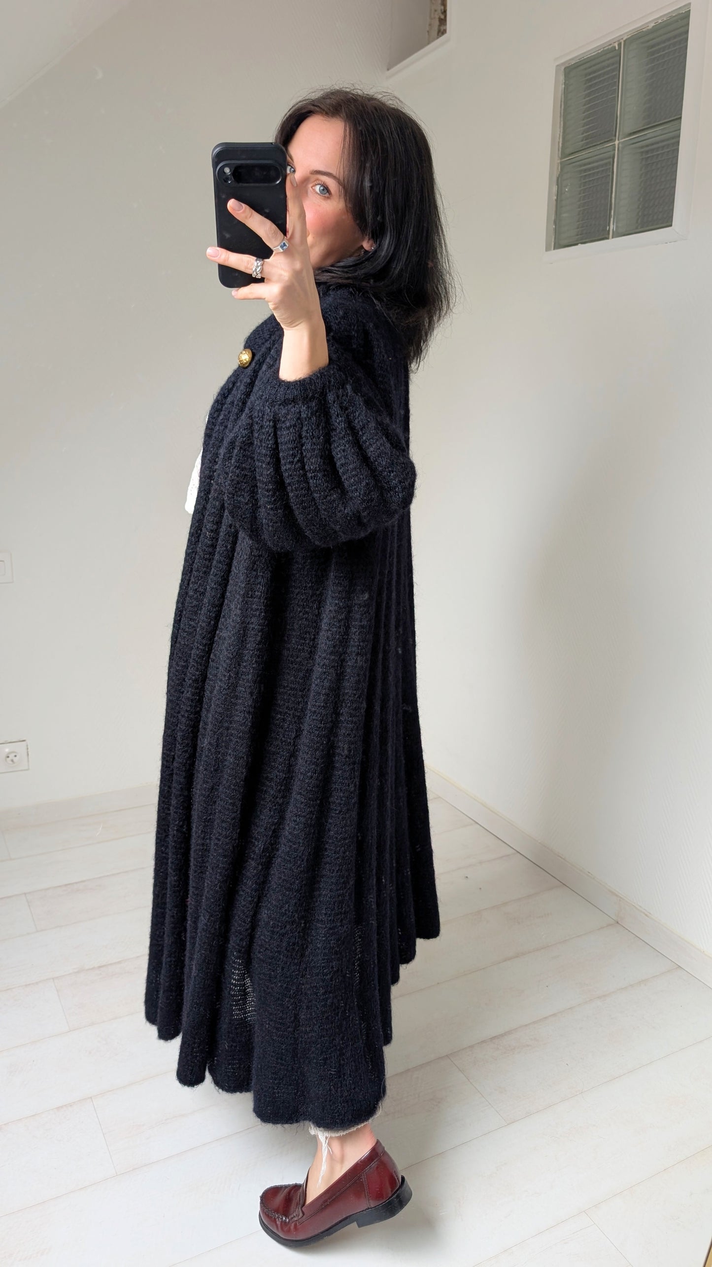 Cardigan fait main mohair 80s du 34 au 42