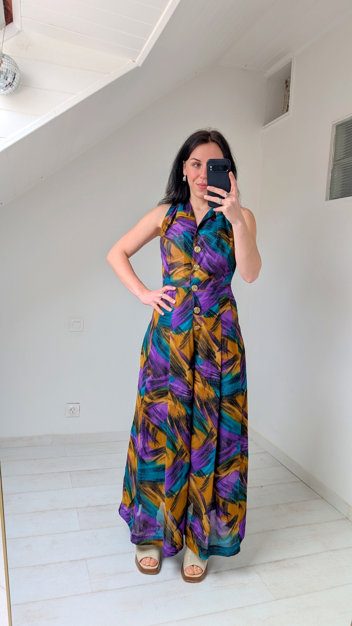 Combinaison soie 80s T36