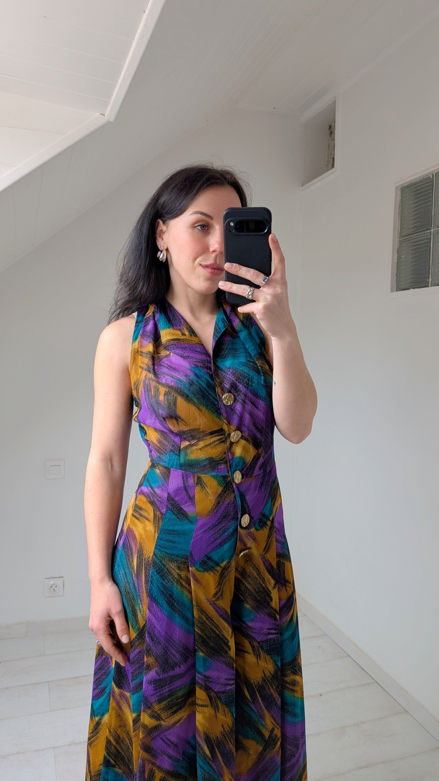 Combinaison soie 80s T36