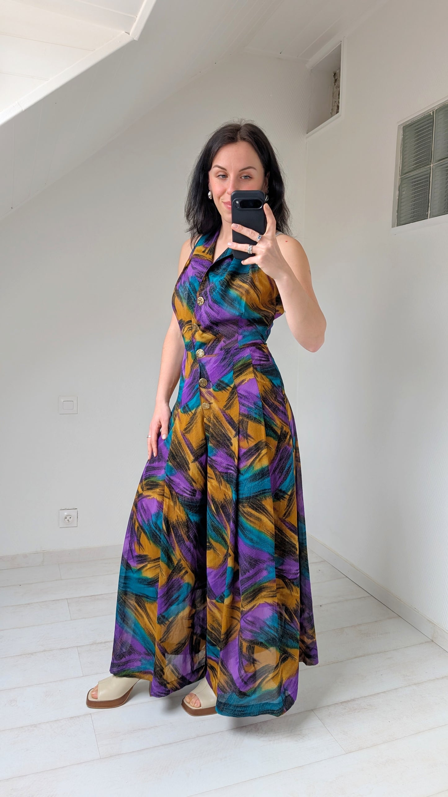 Combinaison soie 80s T36