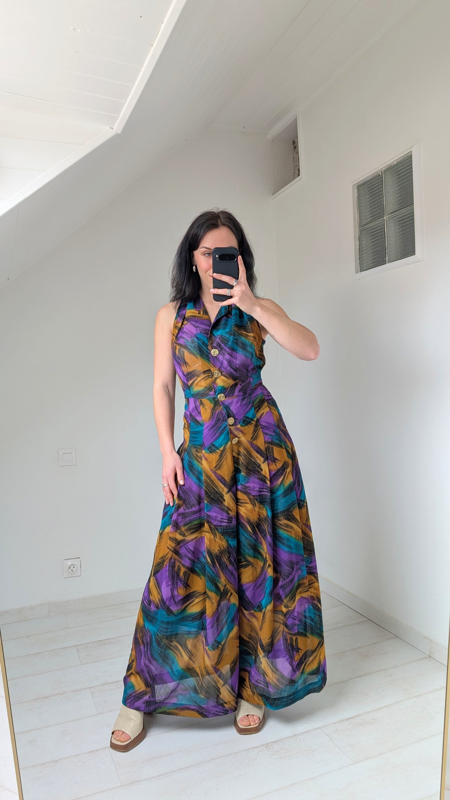 Combinaison soie 80s T36