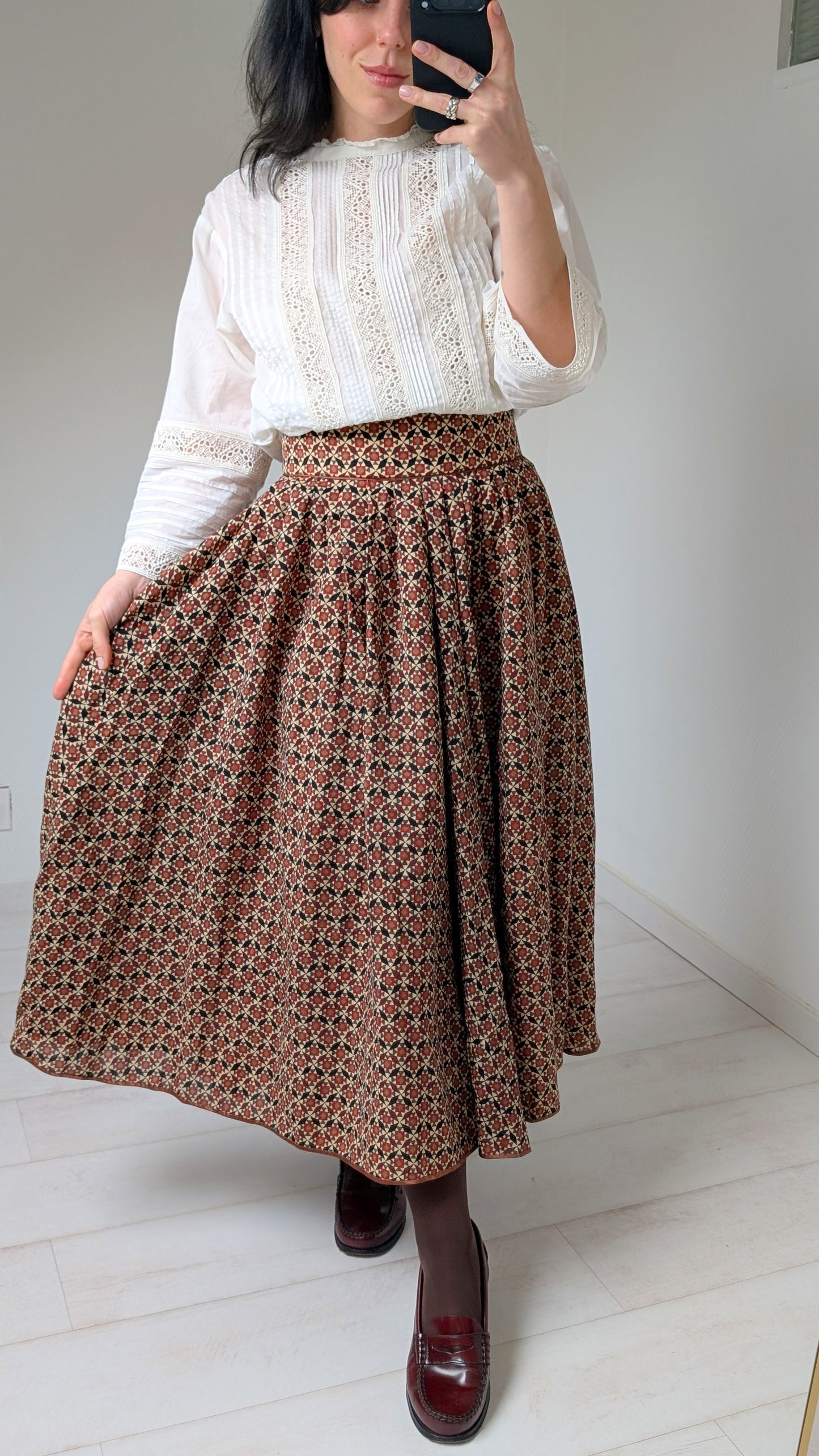 Jupe midi laine douce T36