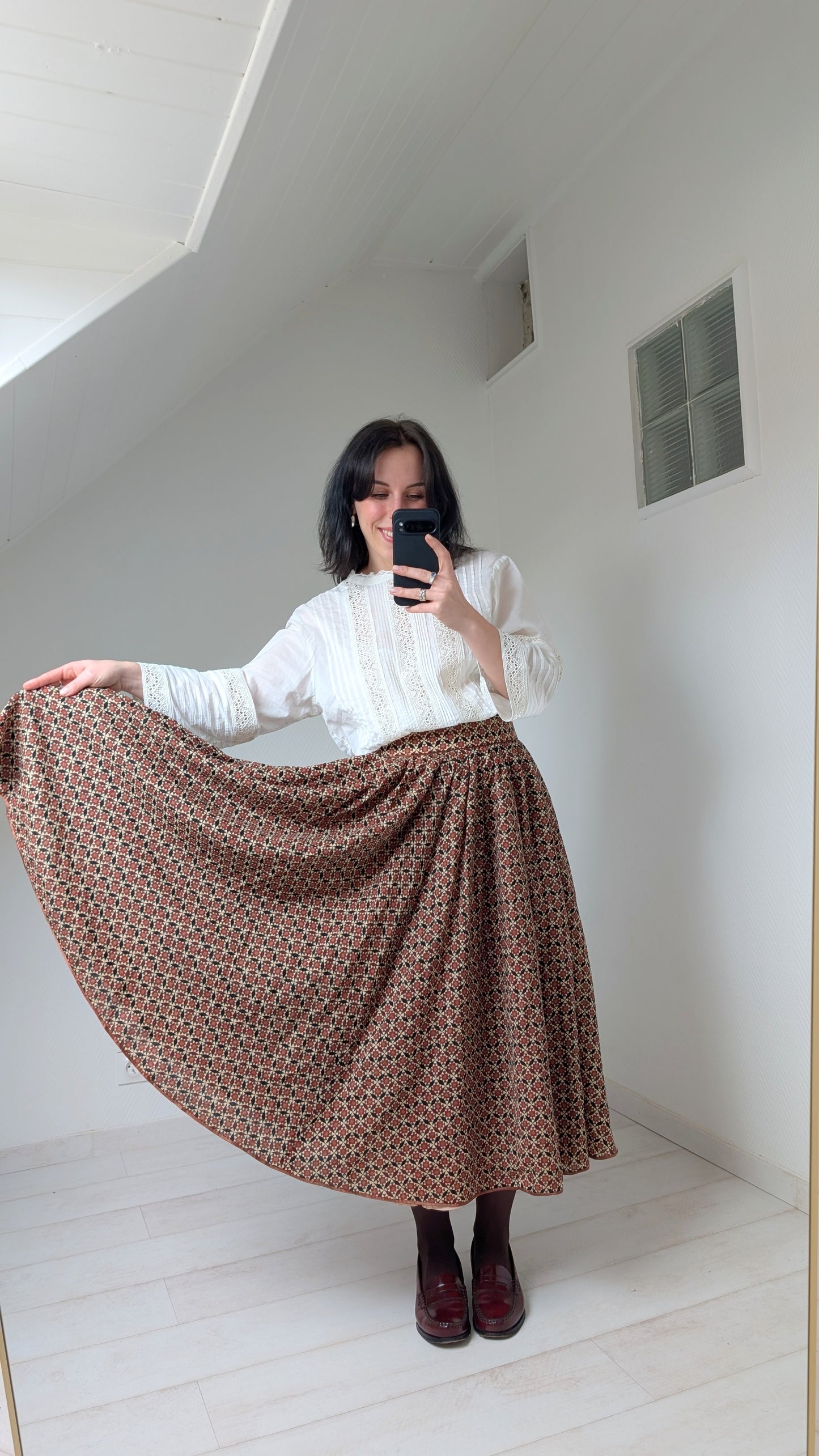 Jupe midi laine douce T36