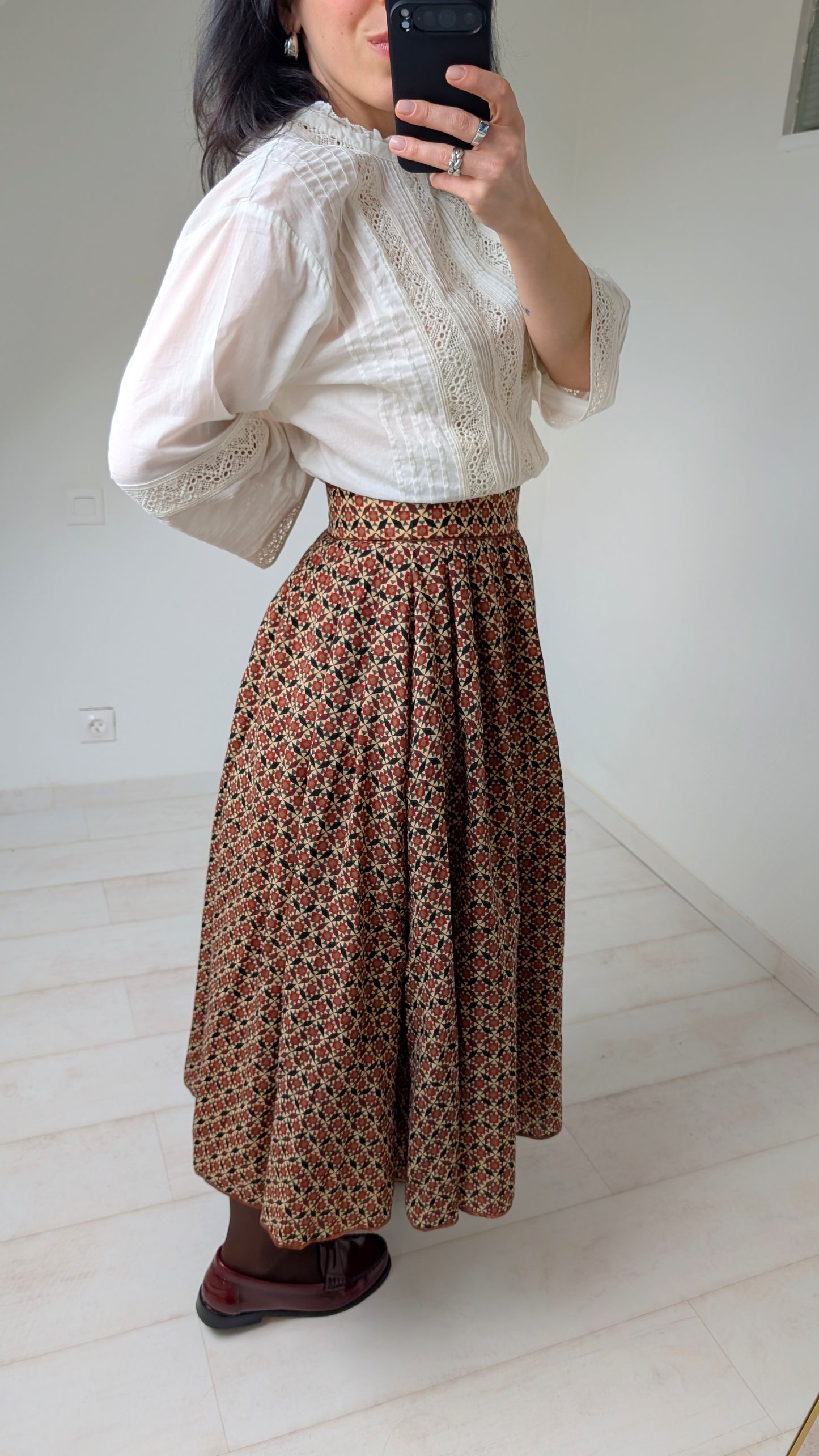 Jupe midi laine douce T36