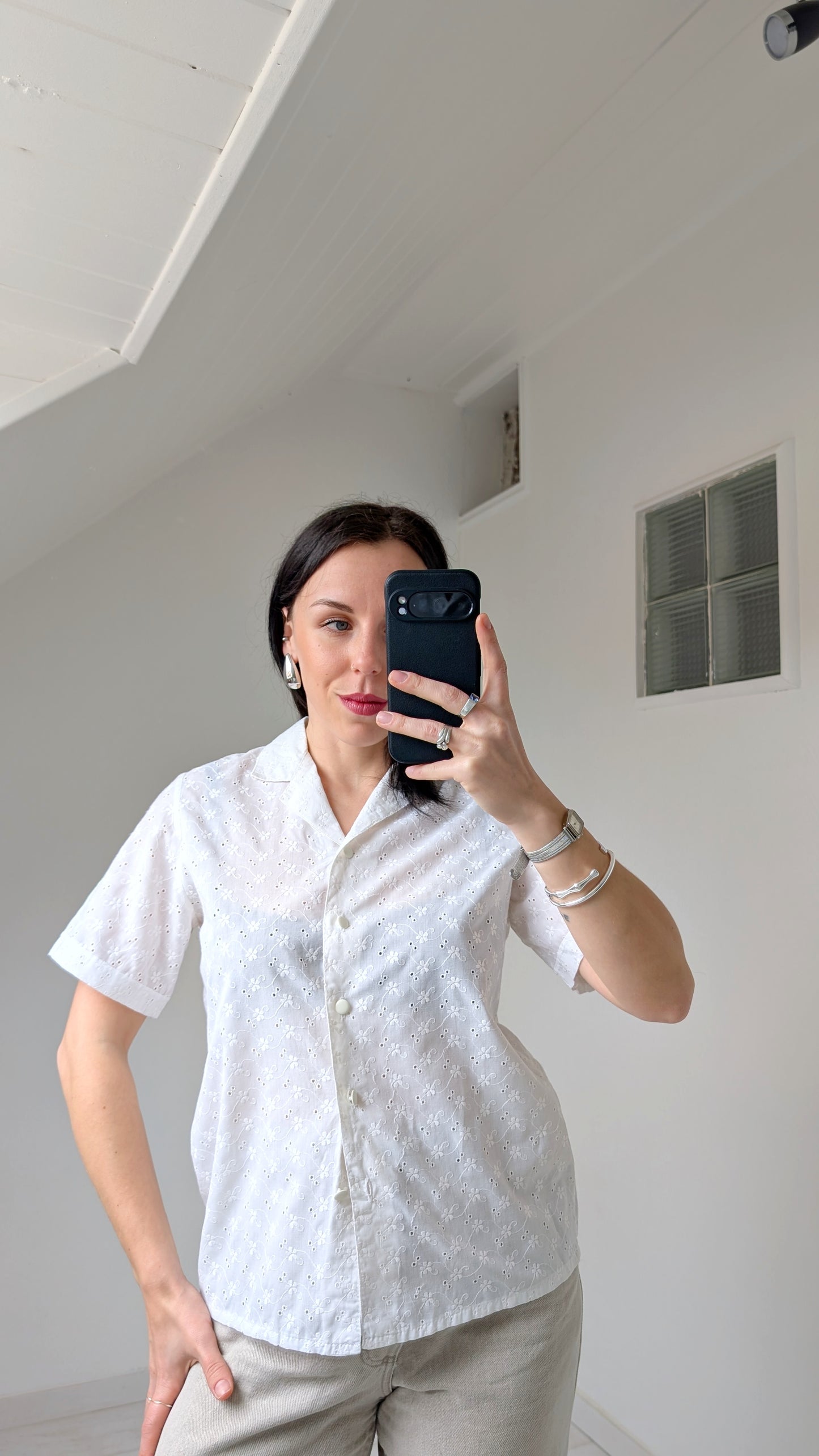 Blouse broderies anglaises T38