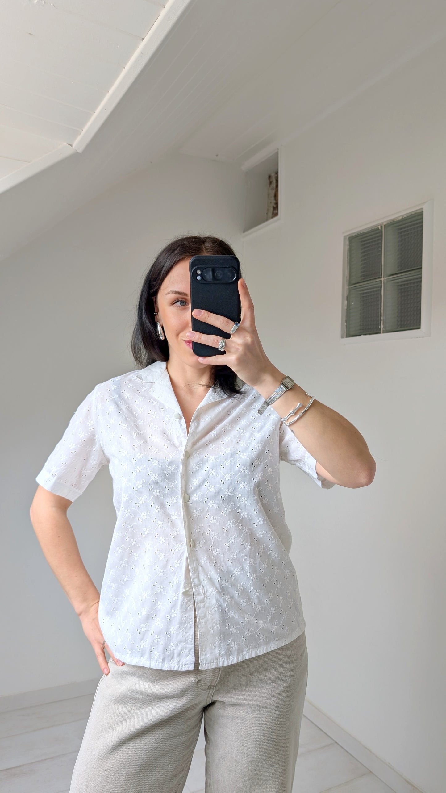 Blouse broderies anglaises T38