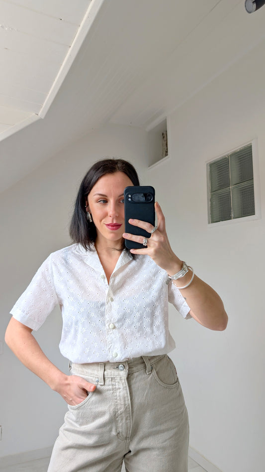 Blouse broderies anglaises T38