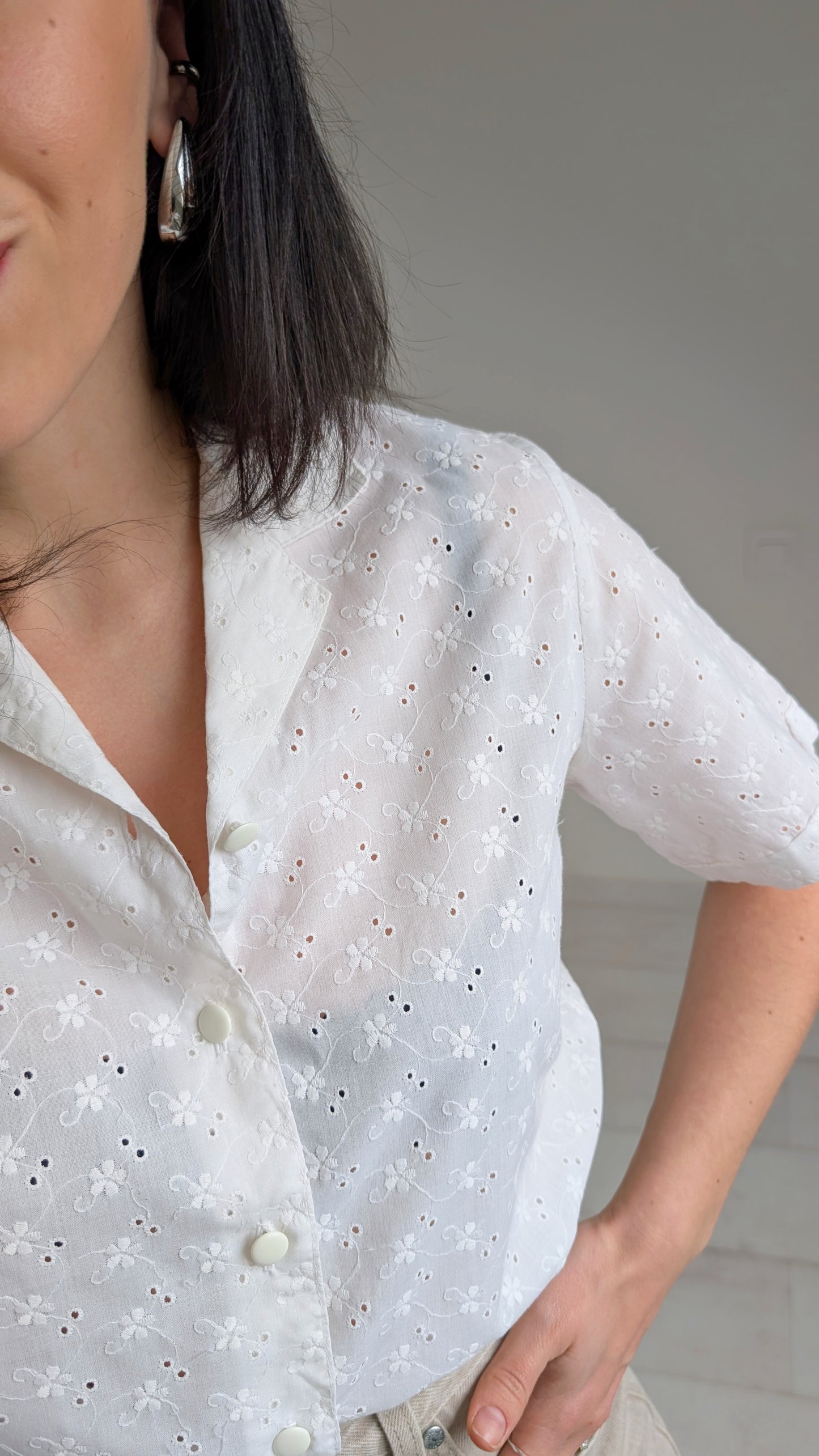 Blouse broderies anglaises T38