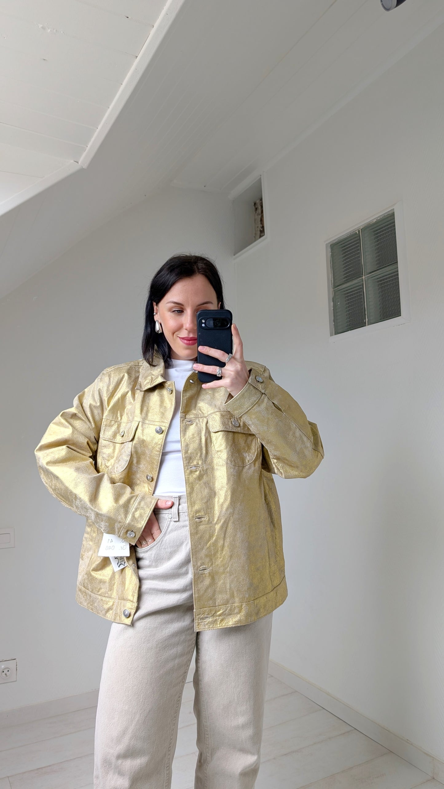 Veste cuir 80s neuve T40-42