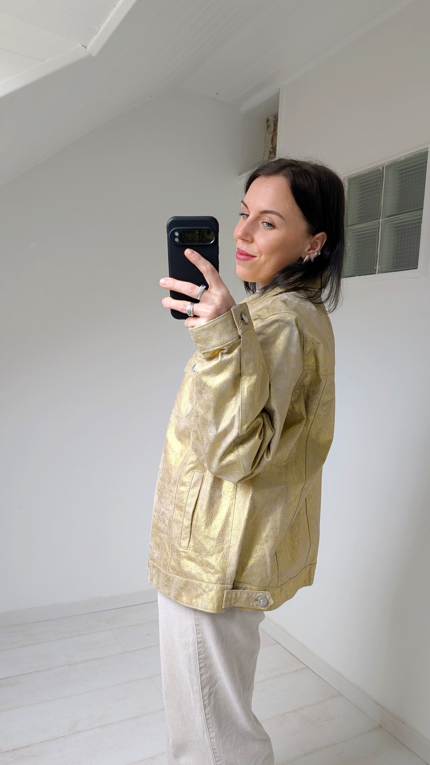 Veste cuir 80s neuve T40-42