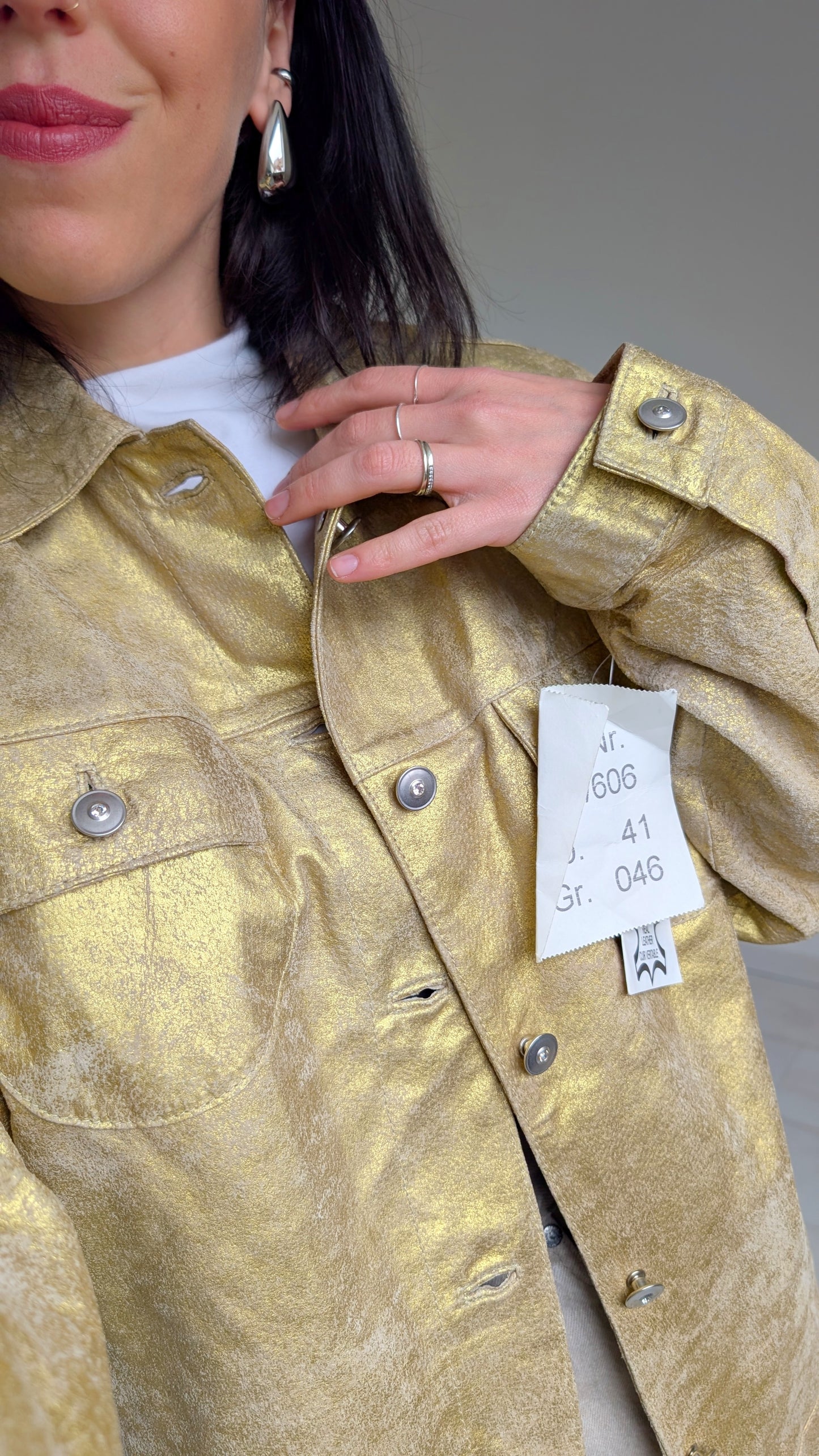 Veste cuir 80s neuve T40-42