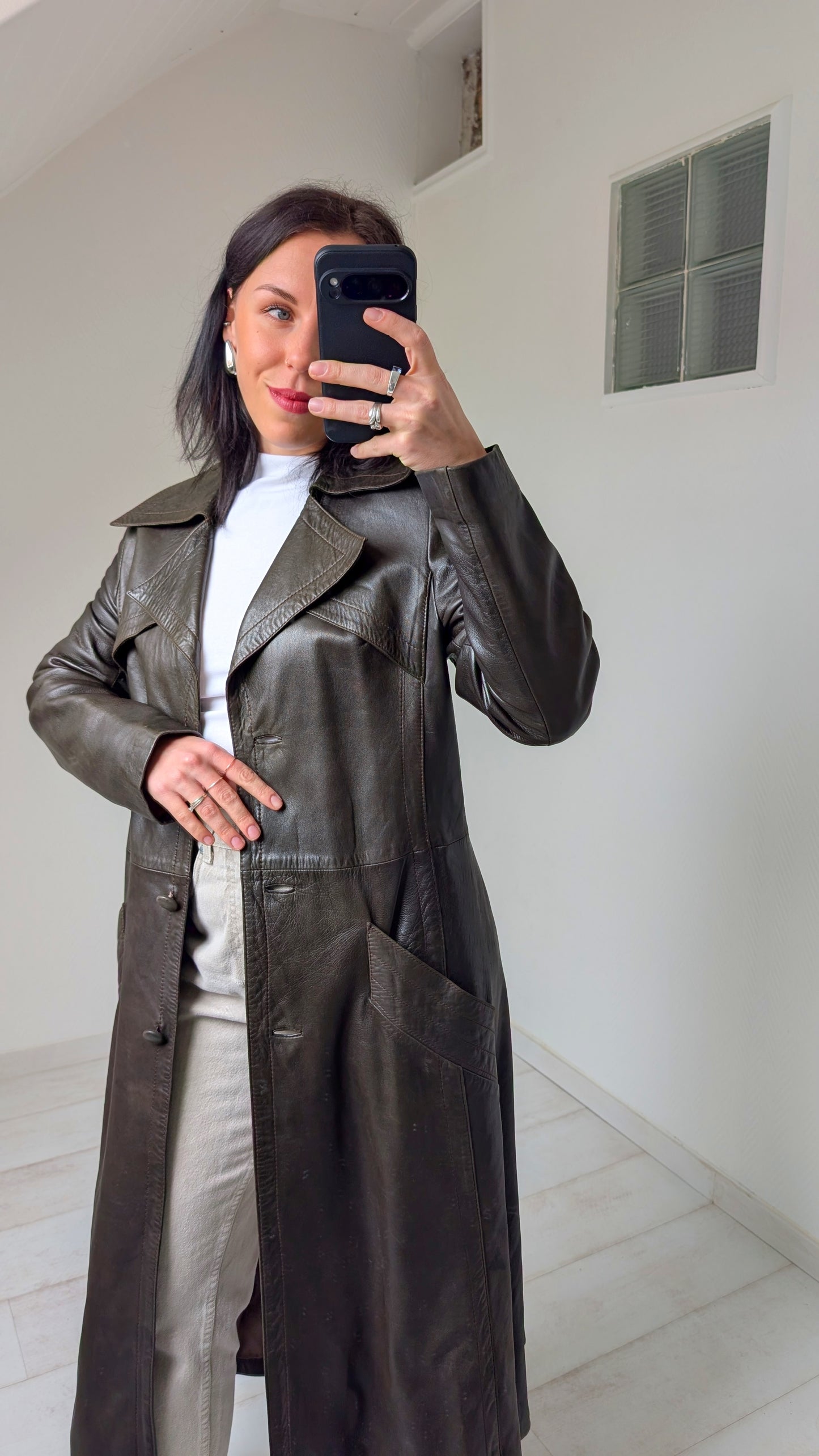 Trench cuir 70s T38