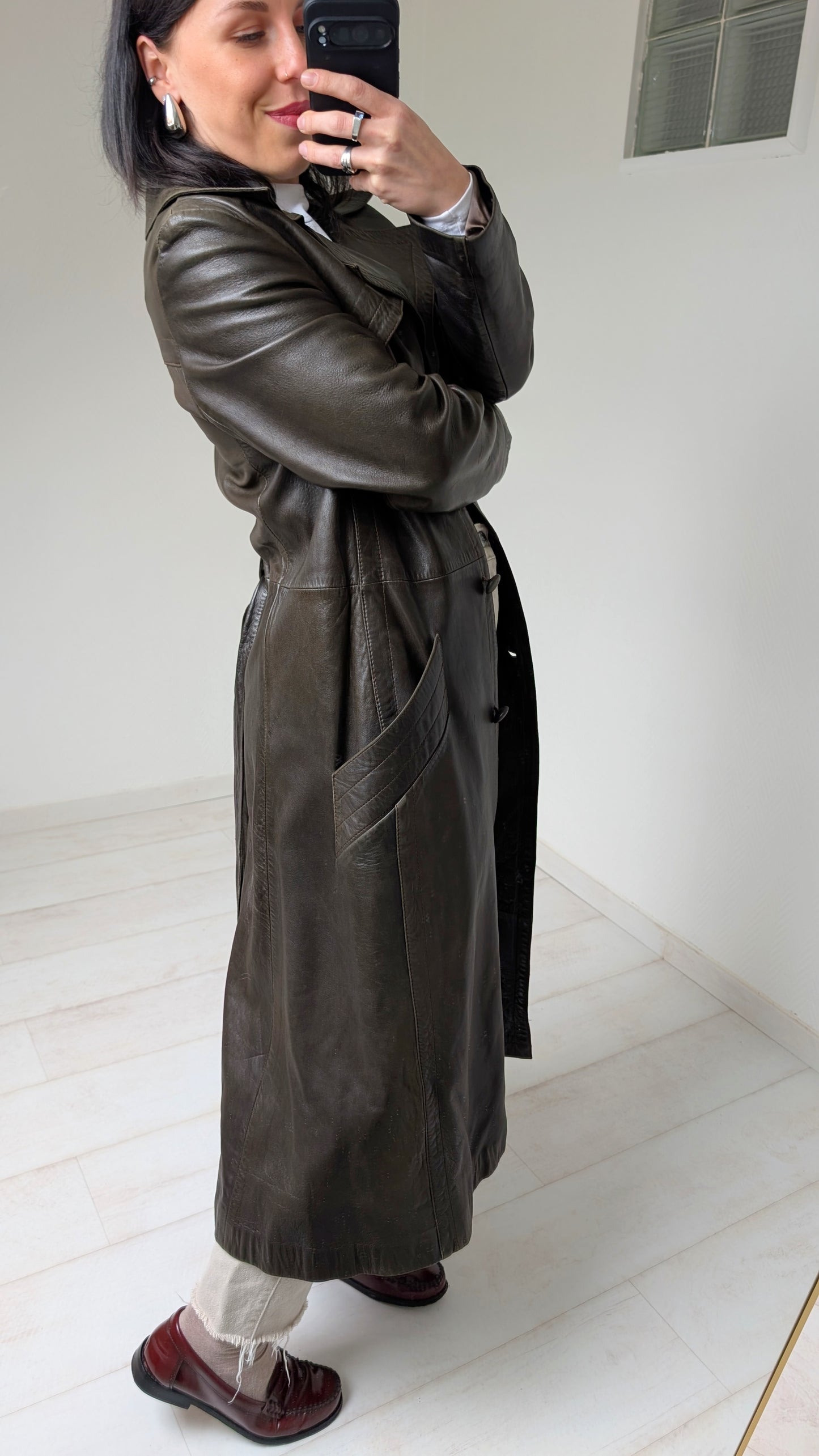 Trench cuir 70s T38