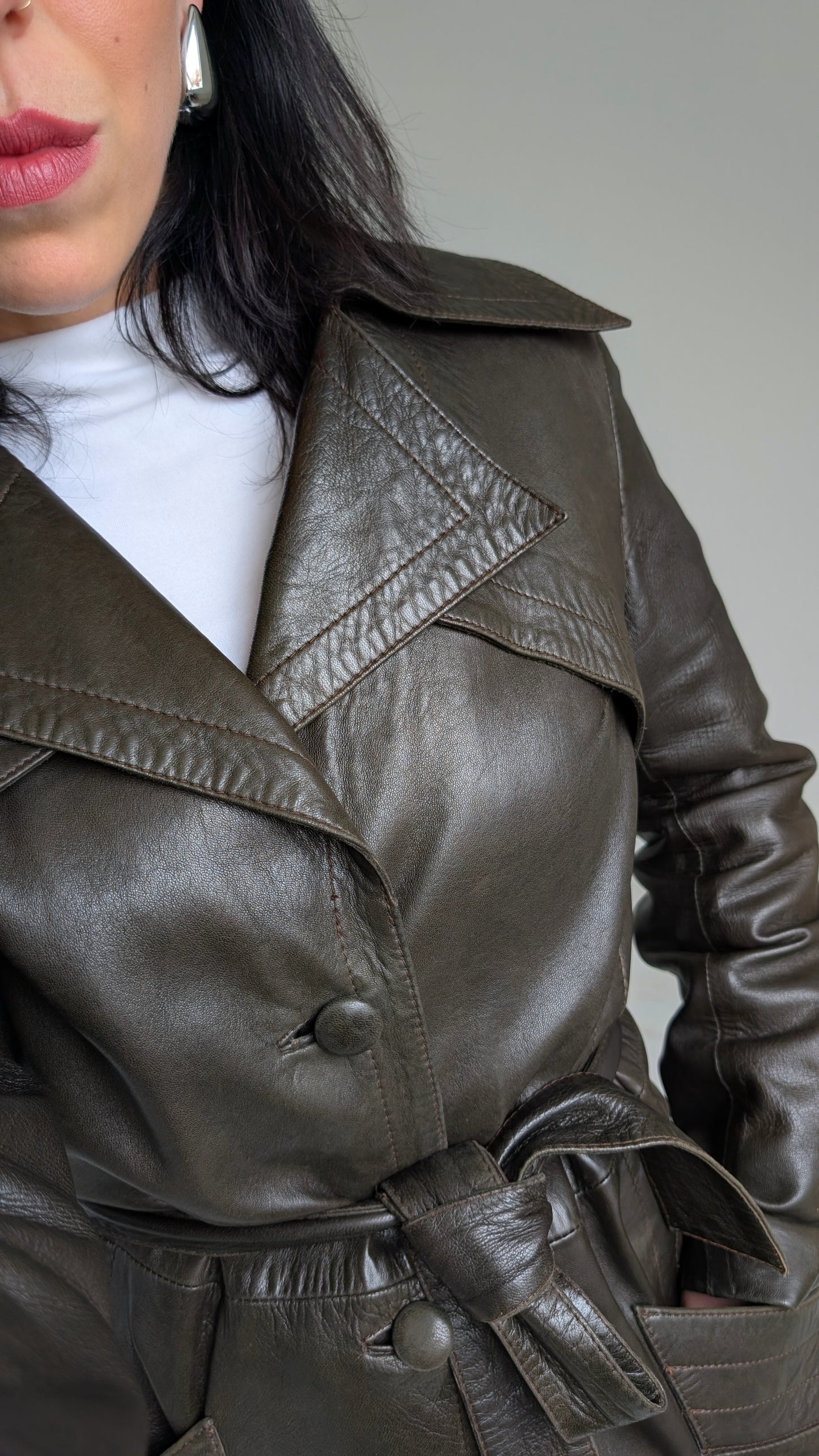 Trench cuir 70s T38