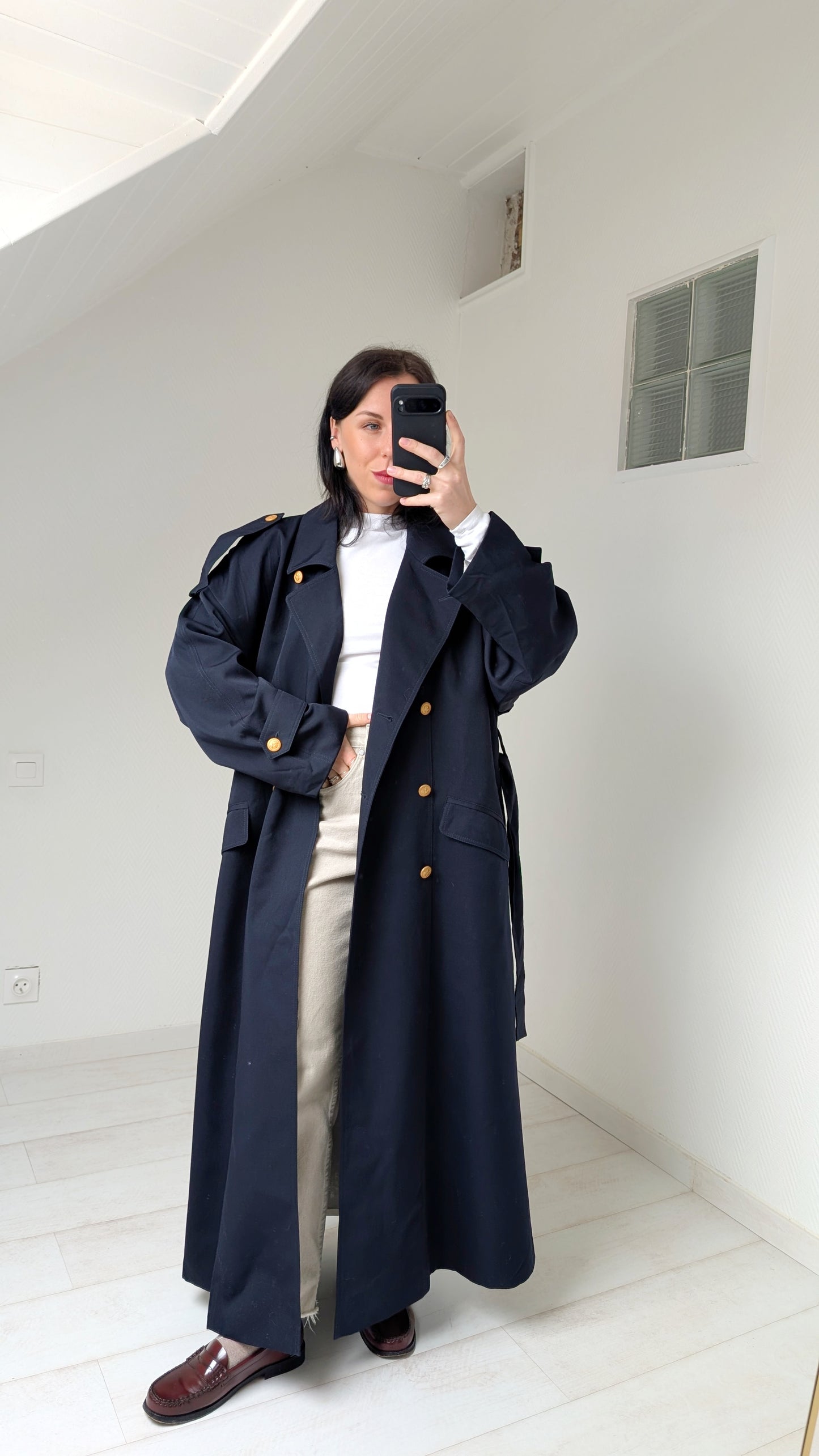 Trench laine 80s T42-44