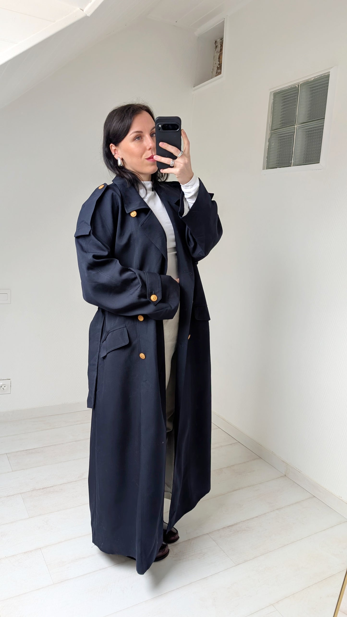 Trench laine 80s T42-44
