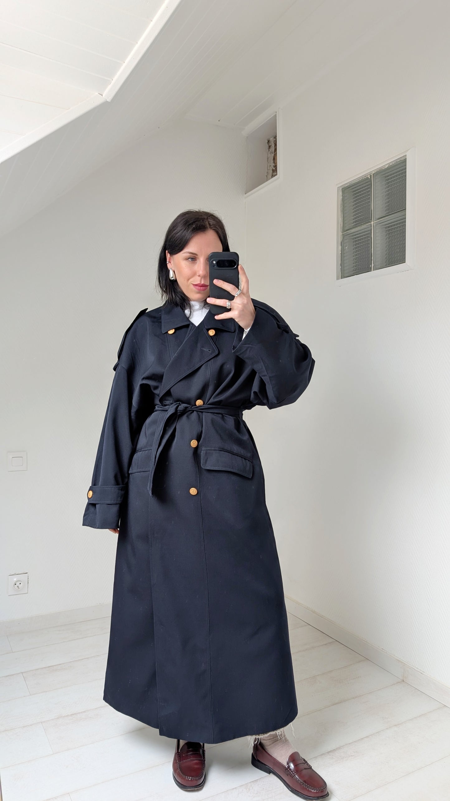 Trench laine 80s T42-44