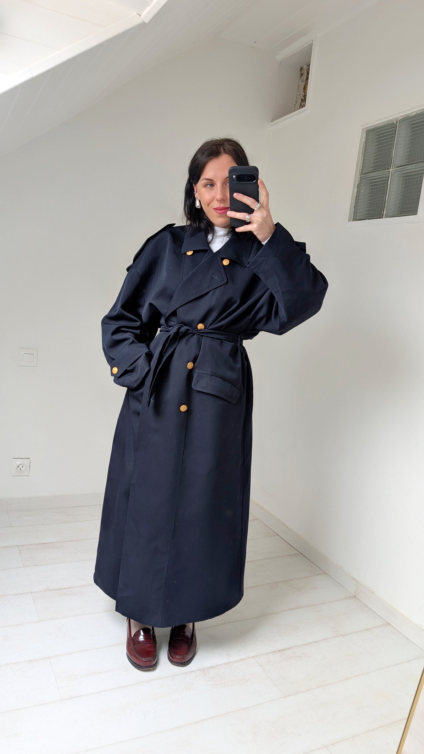 Trench laine 80s T42-44