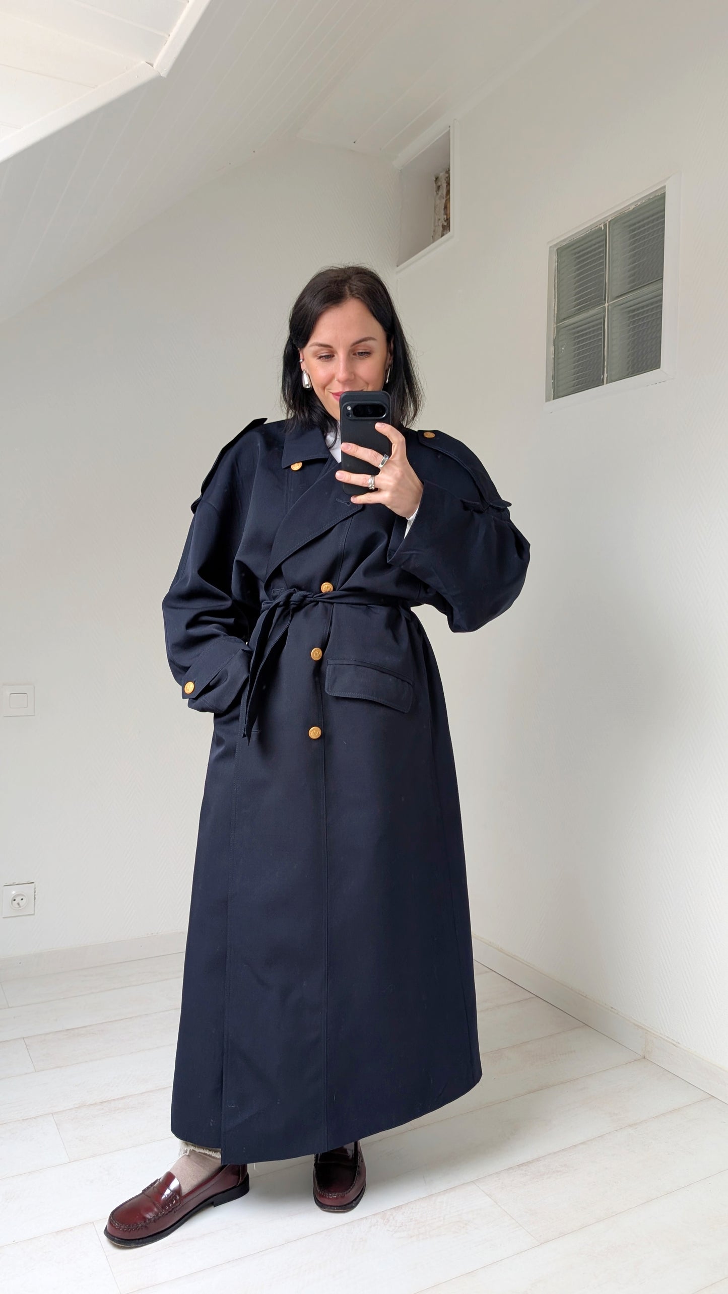 Trench laine 80s T42-44