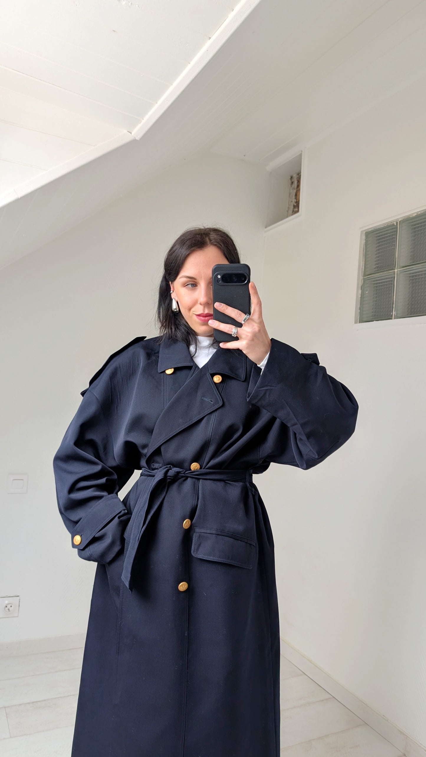 Trench laine 80s T42-44