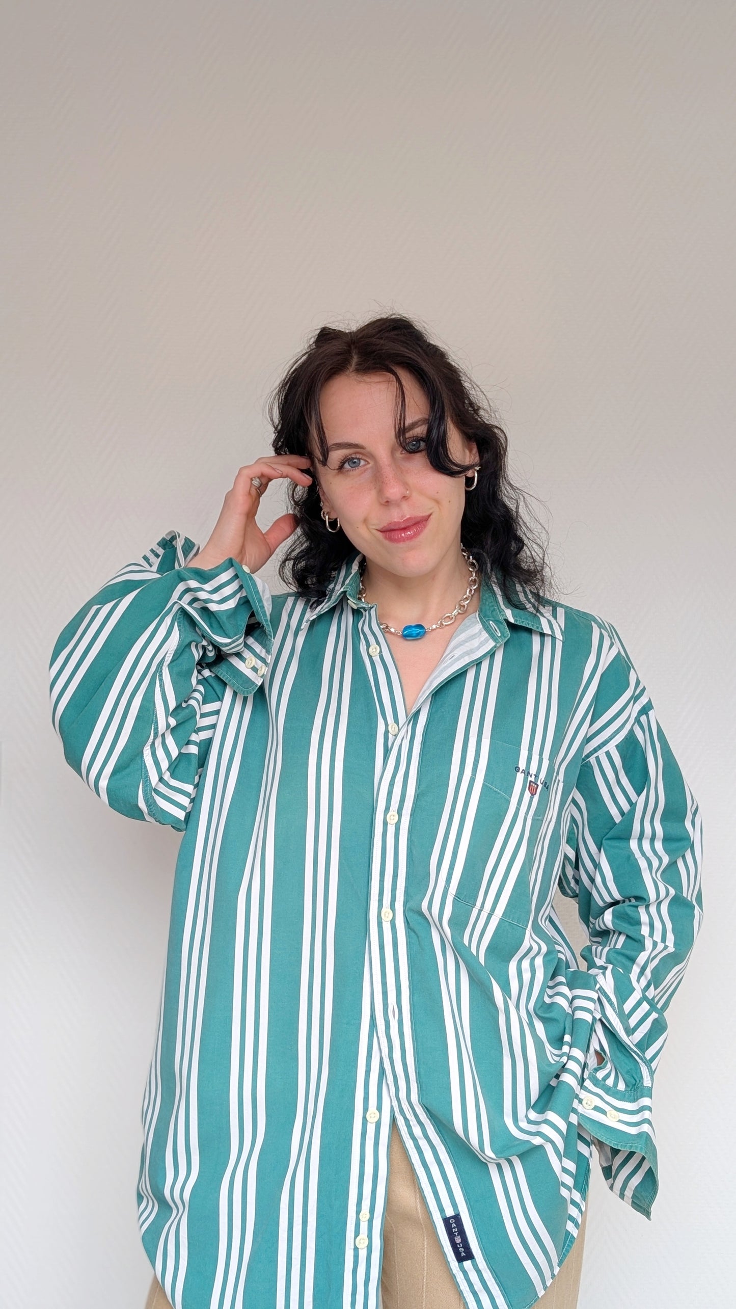 Chemise ample Gant USA coton jusqu'à un 46