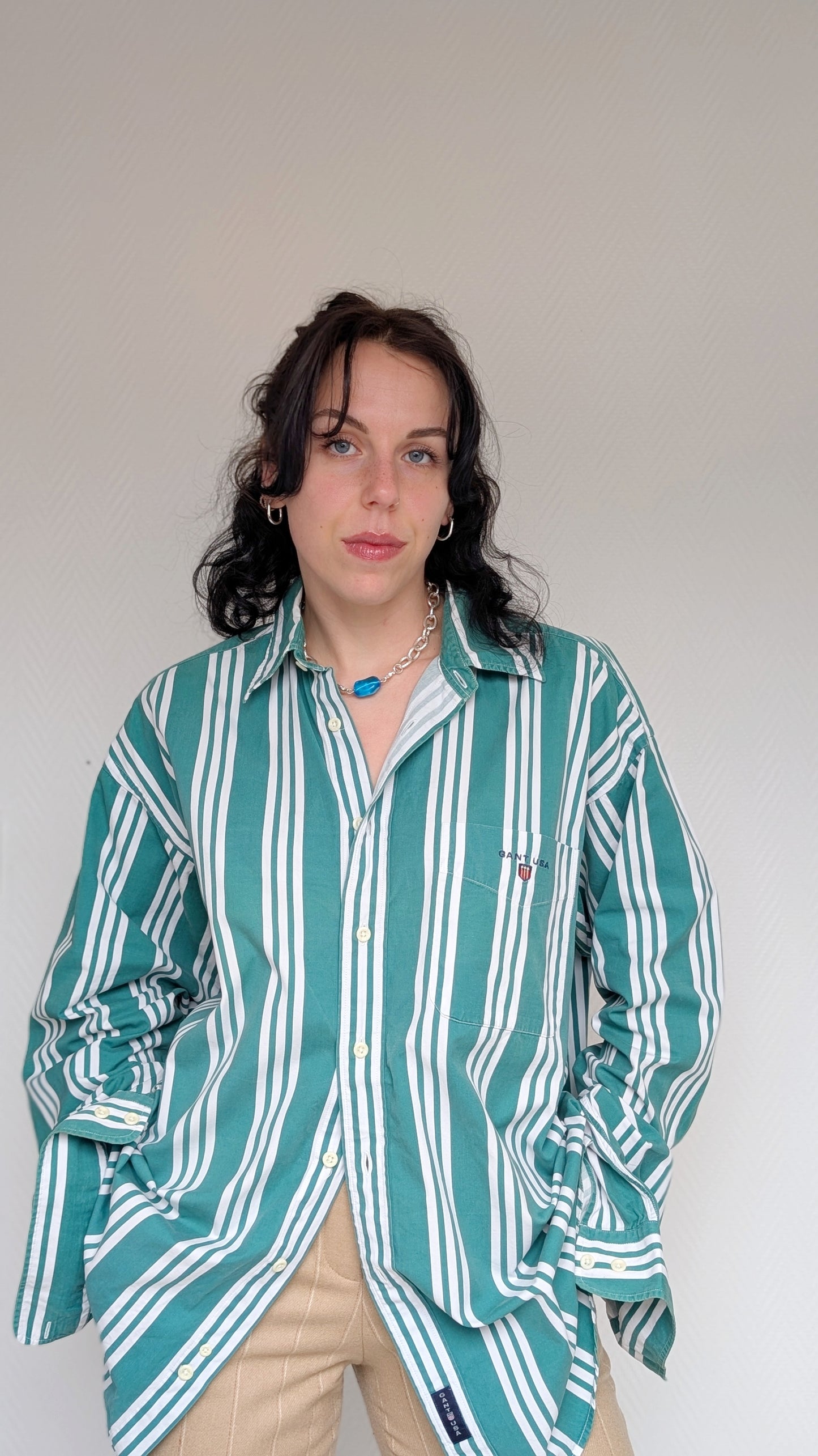 Chemise ample Gant USA coton jusqu'à un 46